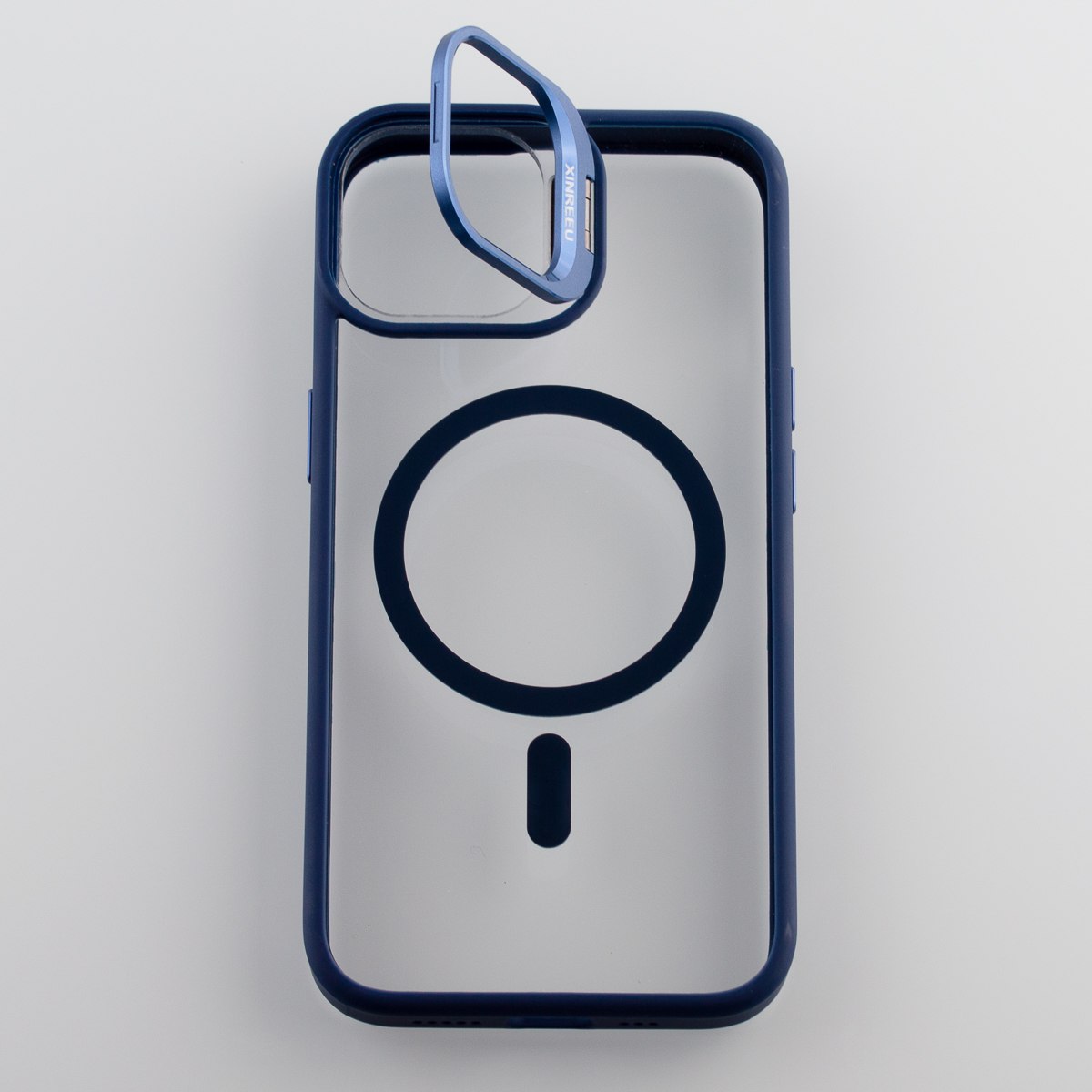 Силиконовый чехол MagSafe CAMERA GLASS PROTECTION для iPhone 11 Pro Max темно-синий