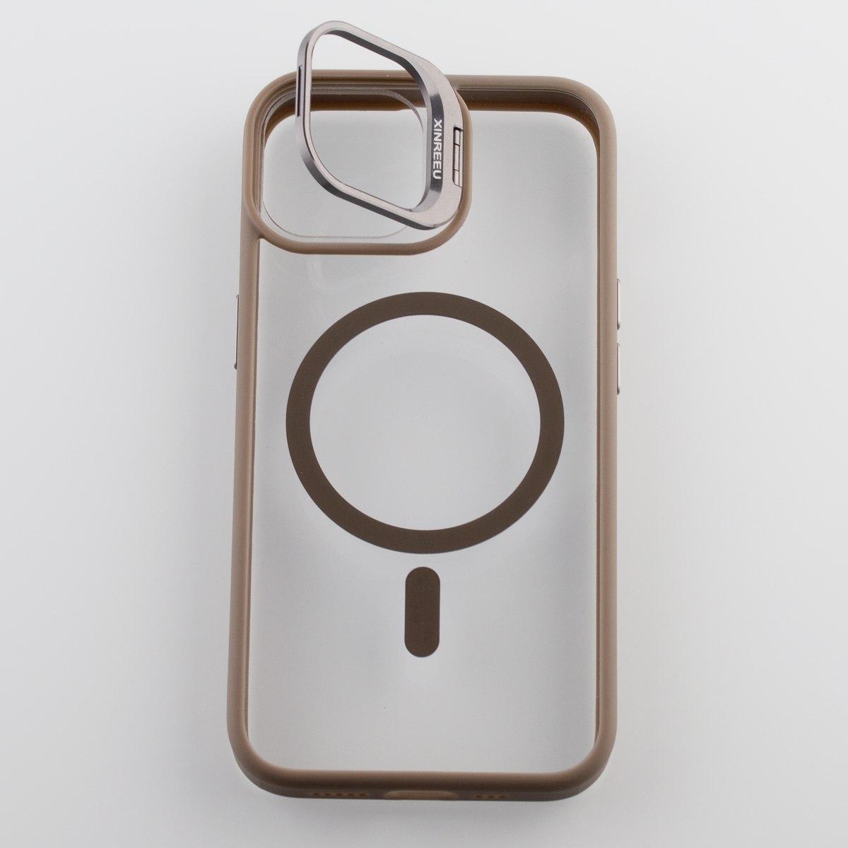 Силиконовый чехол MagSafe CAMERA GLASS PROTECTION для iPhone 14 серый