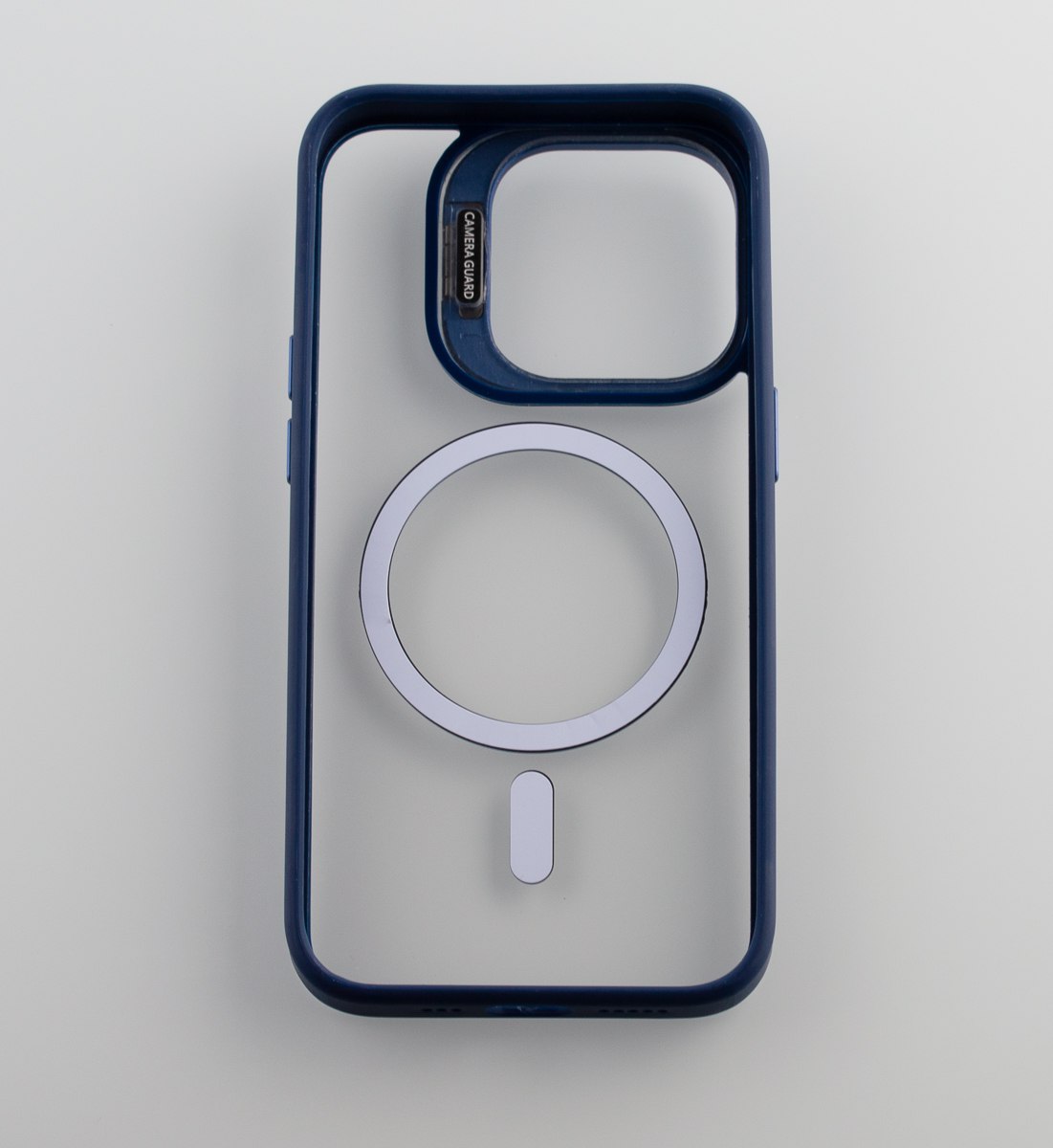 Силиконовый чехол MagSafe CAMERA GLASS PROTECTION для iPhone 12 Pro Max темно-синий