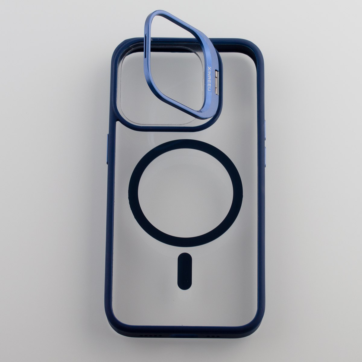 Силиконовый чехол MagSafe CAMERA GLASS PROTECTION для iPhone 12 Pro Max темно-синий