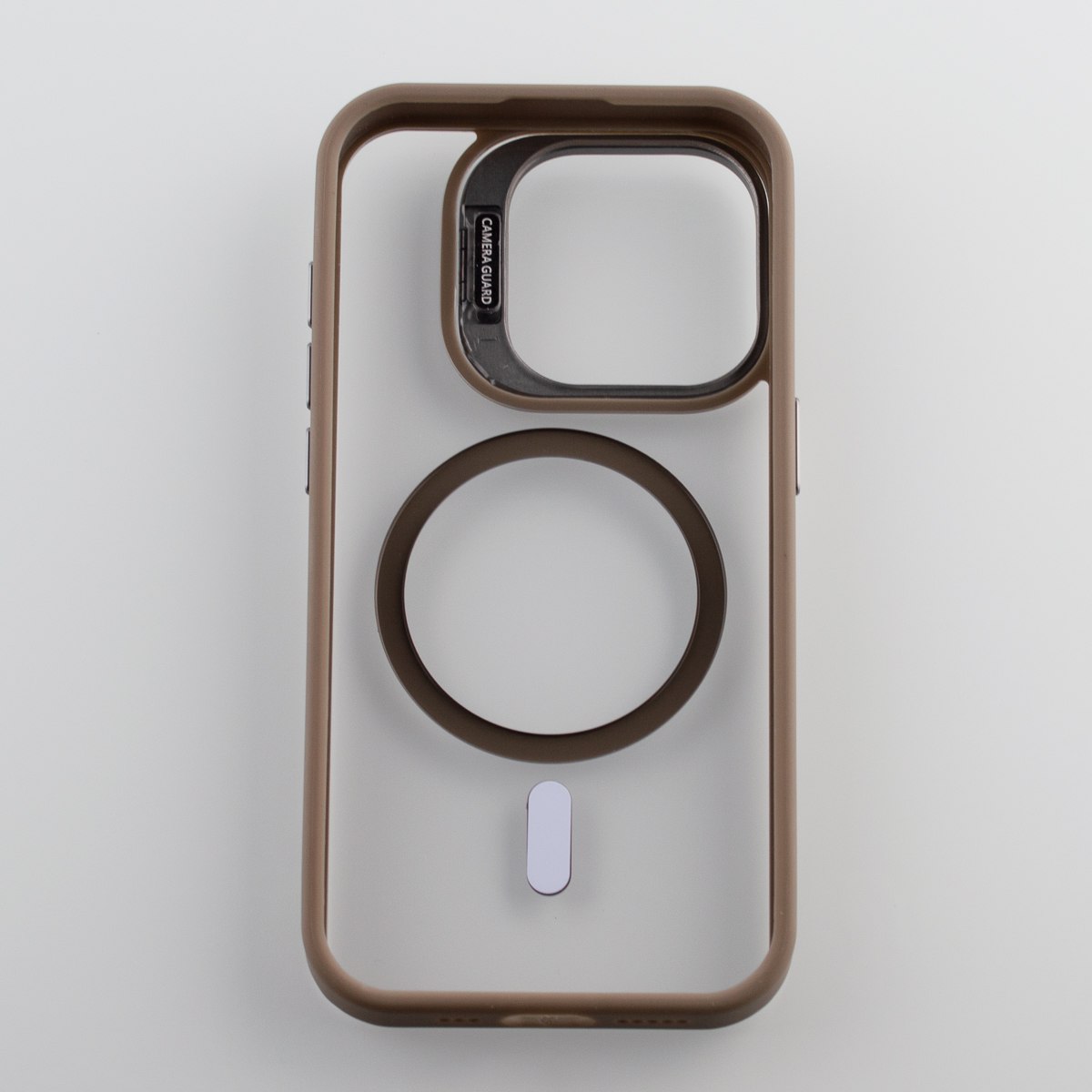 Силиконовый чехол MagSafe CAMERA GLASS PROTECTION для iPhone 15 Pro Max серый