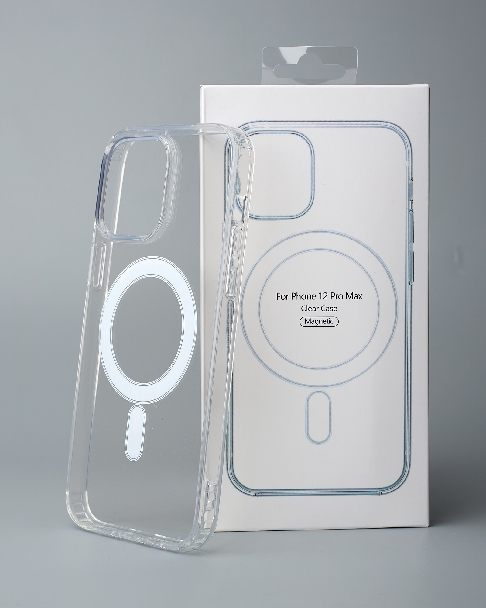 Силиконовый чехол MagSafe CLEAR для iPhone 12 Pro Max Прозрачный