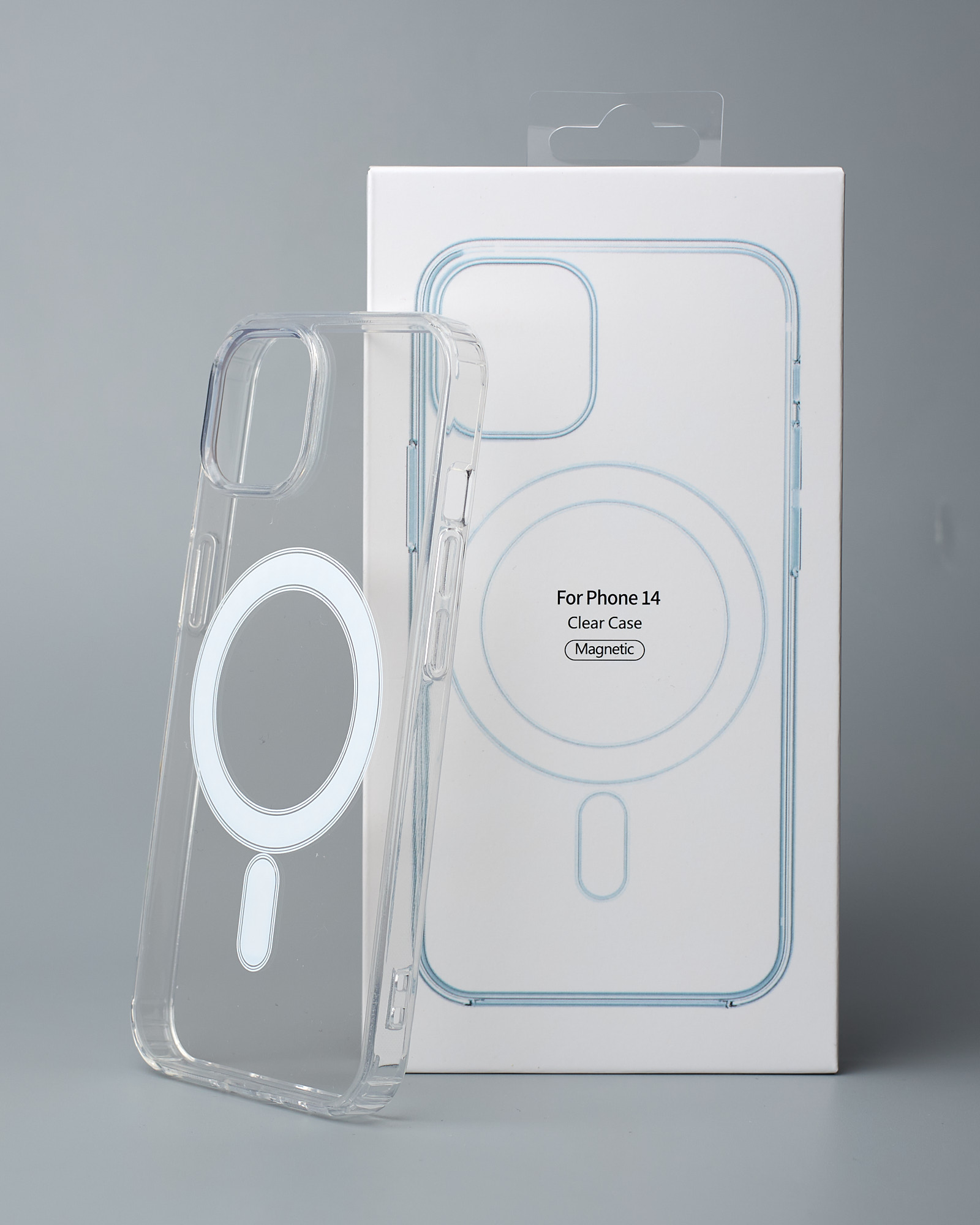 Силиконовый чехол MagSafe CLEAR для iPhone 14 Прозрачный