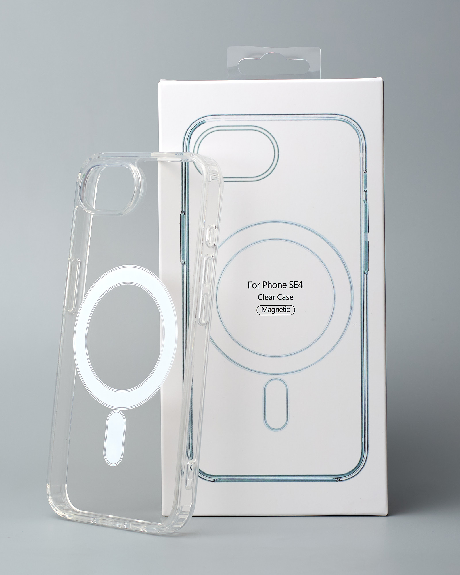 Силиконовый чехол MagSafe CLEAR для iPhone 16E Прозрачный