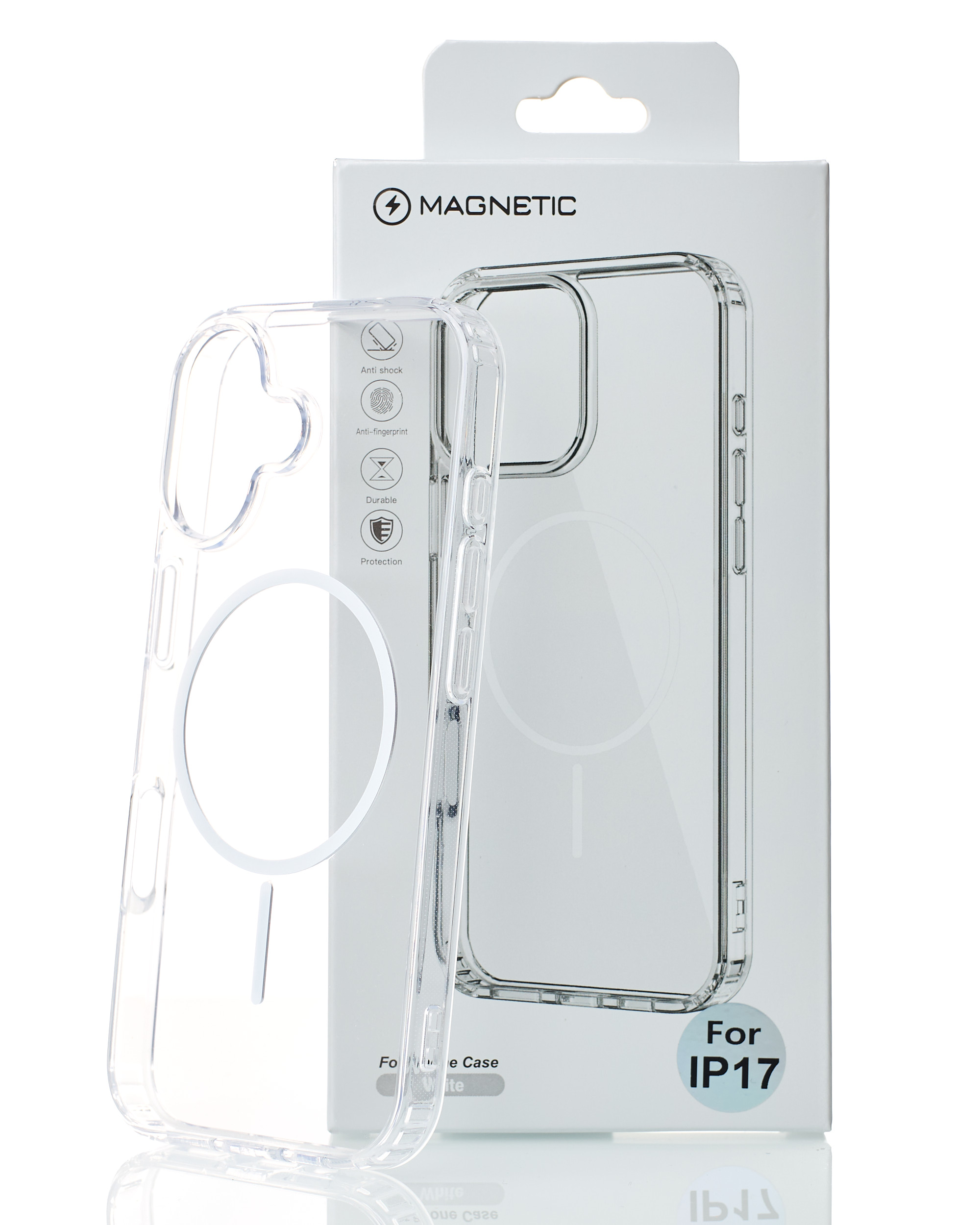 Силиконовый чехол MagSafe CLEAR для iPhone 17 Прозрачный