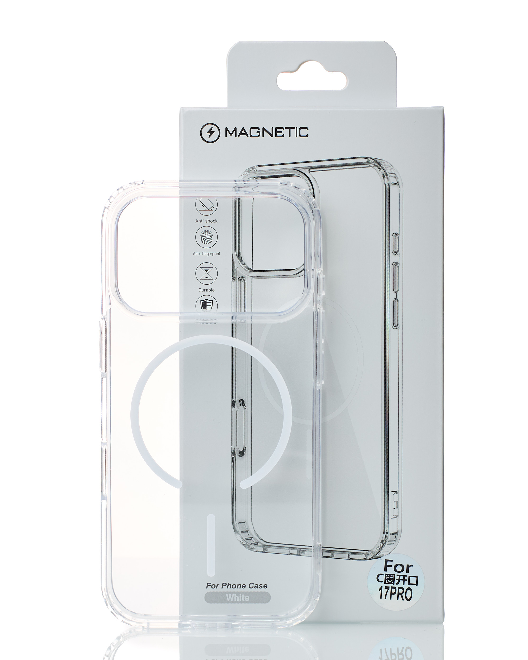 Силиконовый чехол MagSafe CLEAR для iPhone 17 Pro Прозрачный