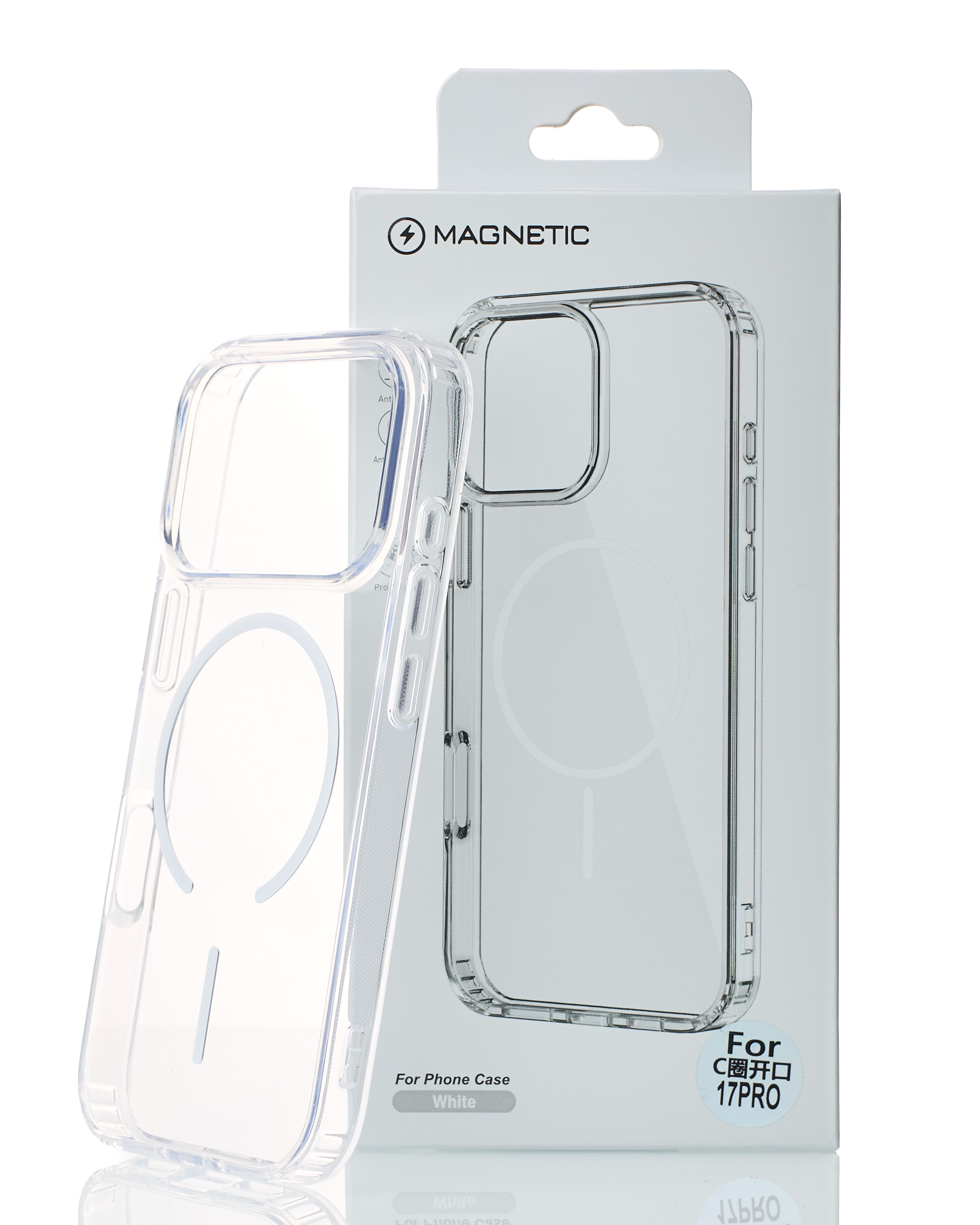 Силиконовый чехол MagSafe CLEAR для iPhone 17 Pro Max Прозрачный