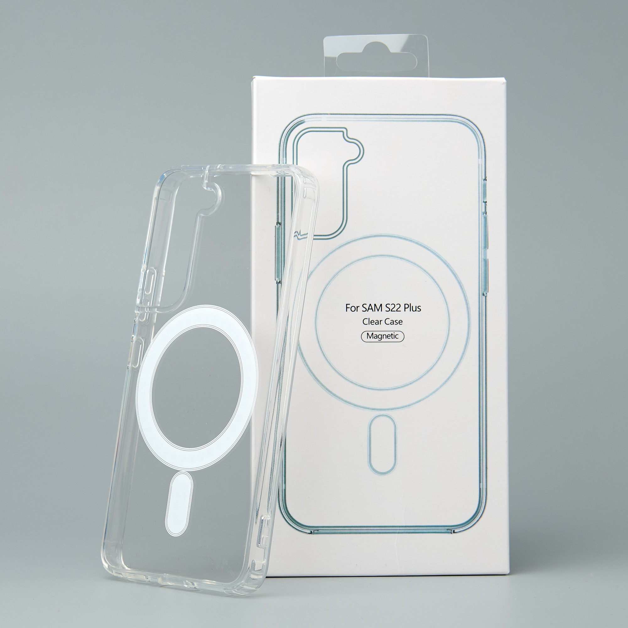 Силиконовый чехол MagSafe CLEAR для Samsung S22 Plus Прозрачный