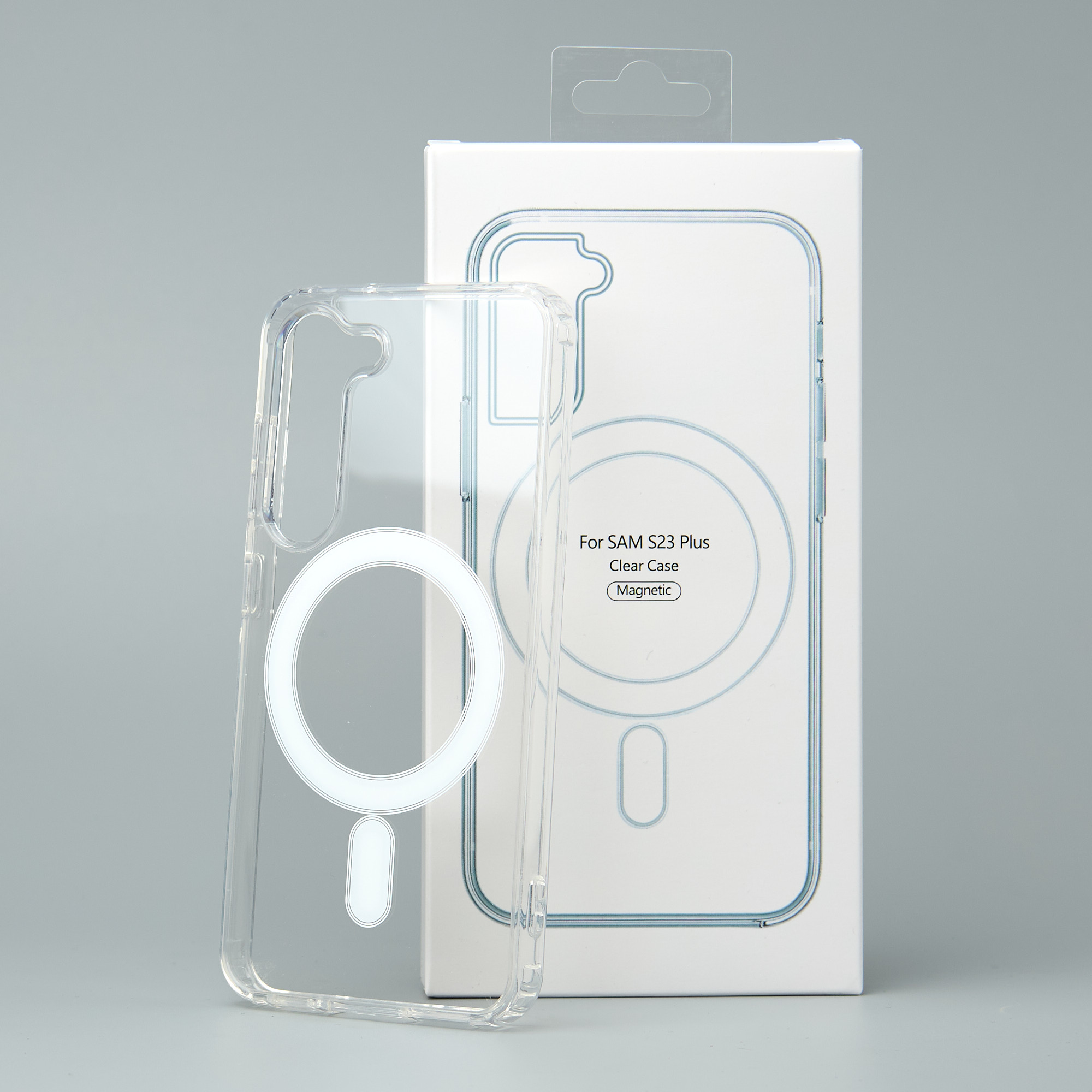 Силиконовый чехол MagSafe CLEAR для Samsung S23 Plus Прозрачный