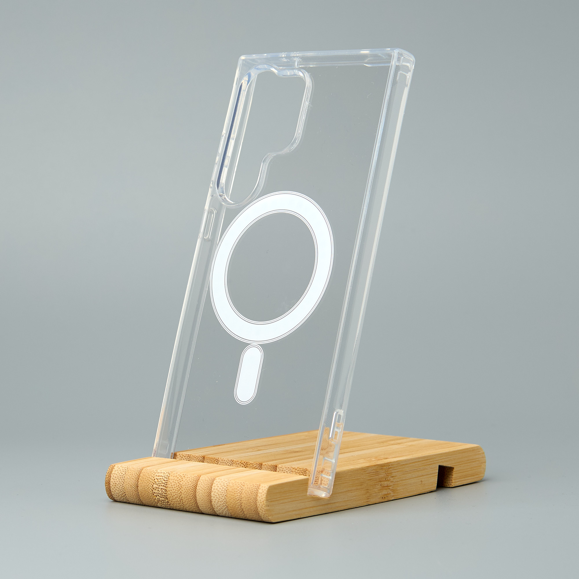 Силиконовый чехол MagSafe CLEAR для Samsung S23 Ultra Прозрачный