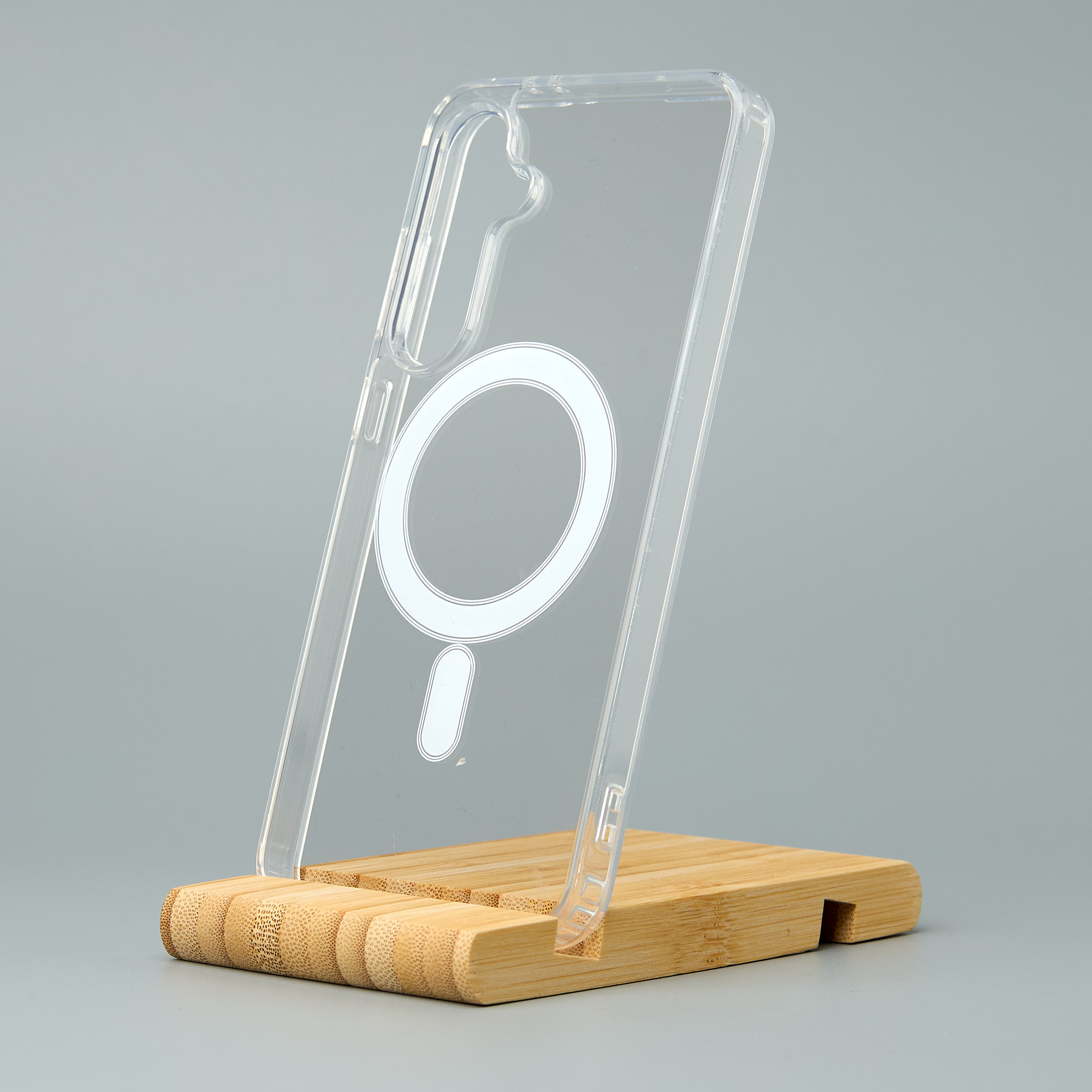 Силиконовый чехол MagSafe CLEAR для Samsung S24 Прозрачный