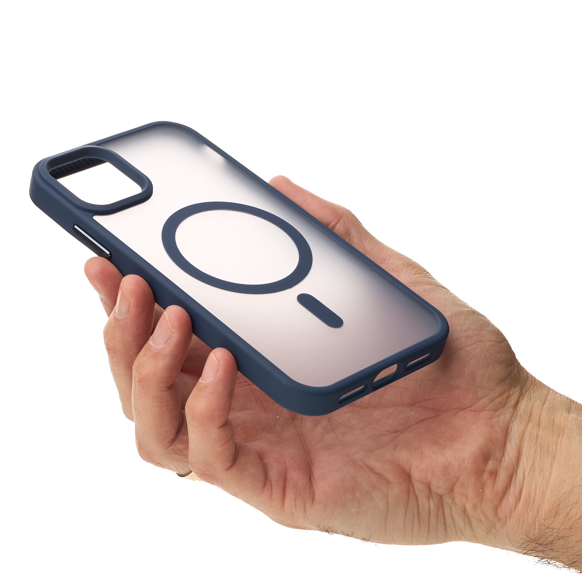 Силиконовый чехол MATTE с поддержкой MagSafe для iPhone 11 dark blue