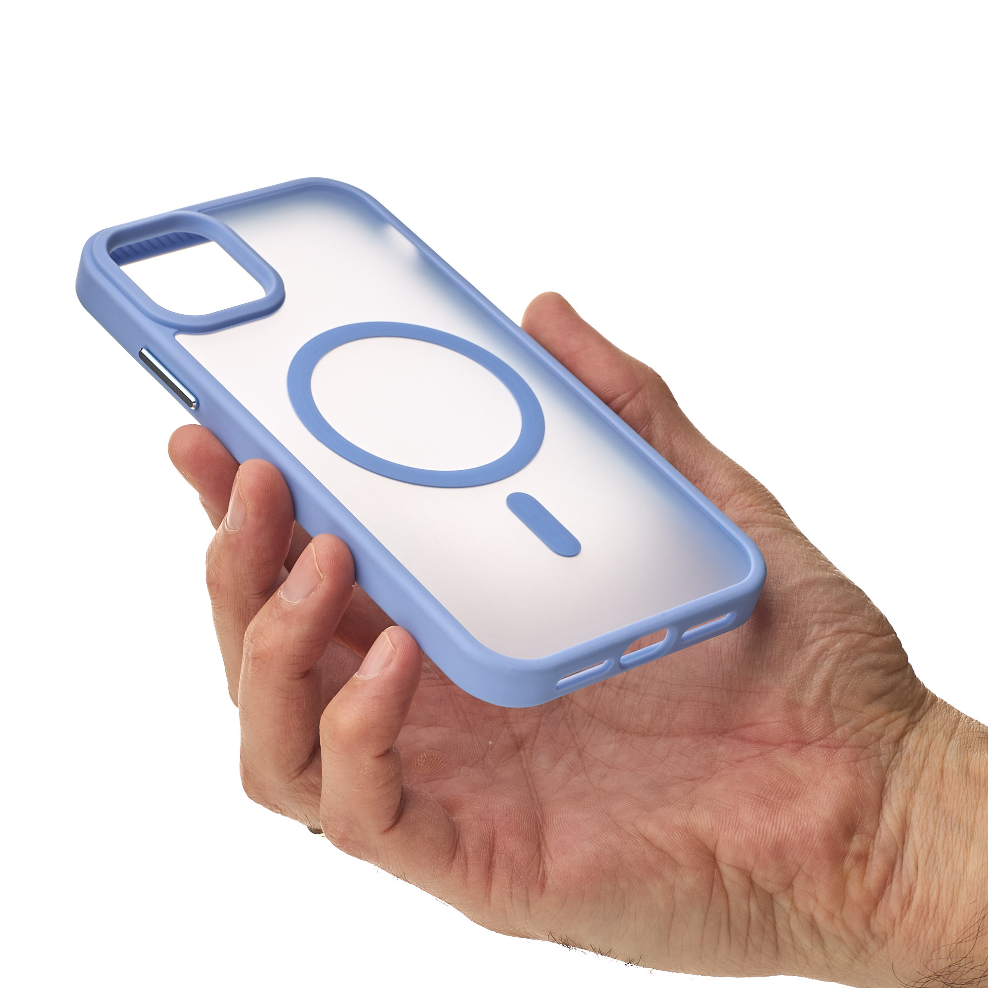 Силиконовый чехол MATTE с поддержкой MagSafe для iPhone 12 lavander