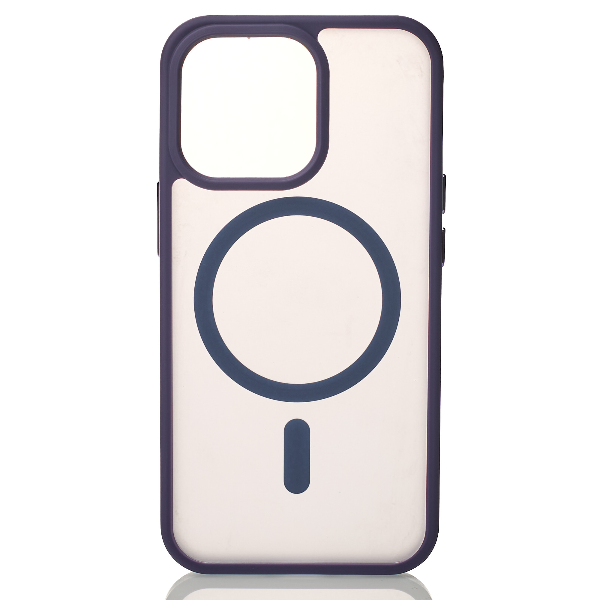 Силиконовый чехол MATTE с поддержкой MagSafe для iPhone 12 Pro Max dark purple