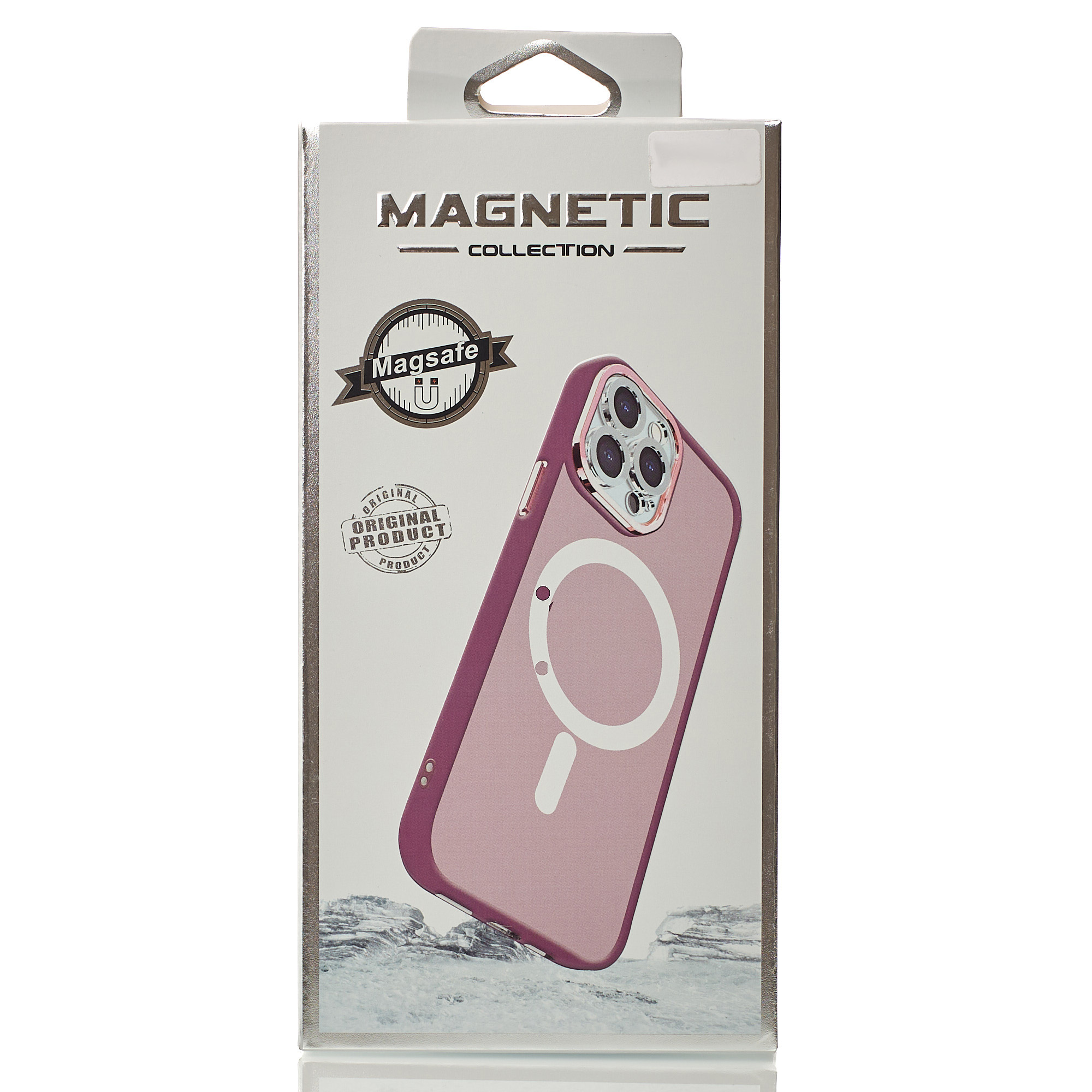 Силиконовый чехол MATTE с поддержкой MagSafe для iPhone 12 Pro Max burgundy