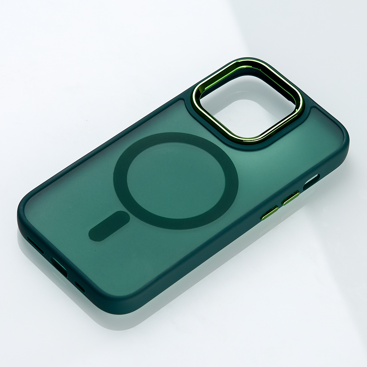 Силиконовый чехол MATTE с поддержкой MagSafe для iPhone 12 Pro Max sage green