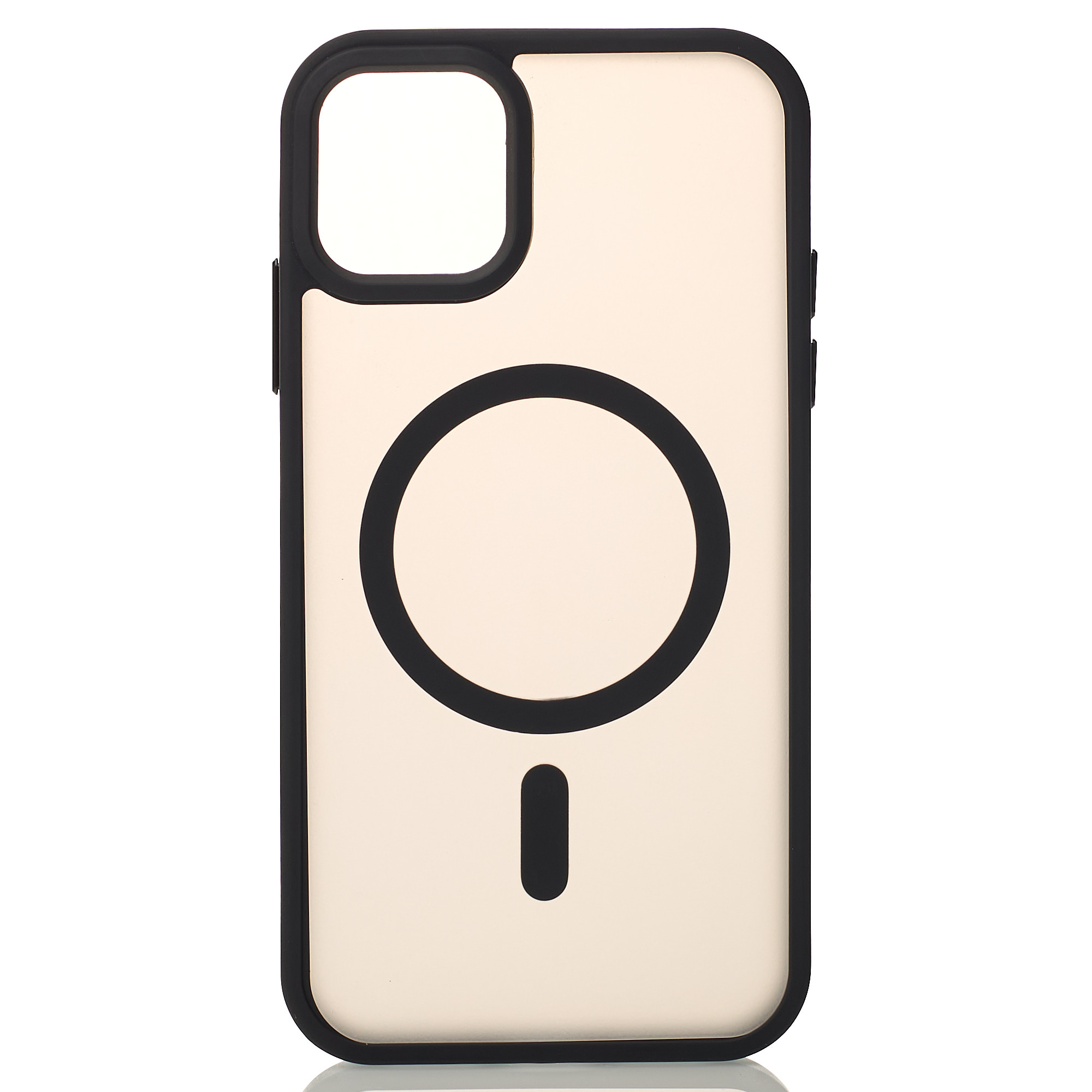 Силиконовый чехол MATTE с поддержкой MagSafe для iPhone 13 classic black