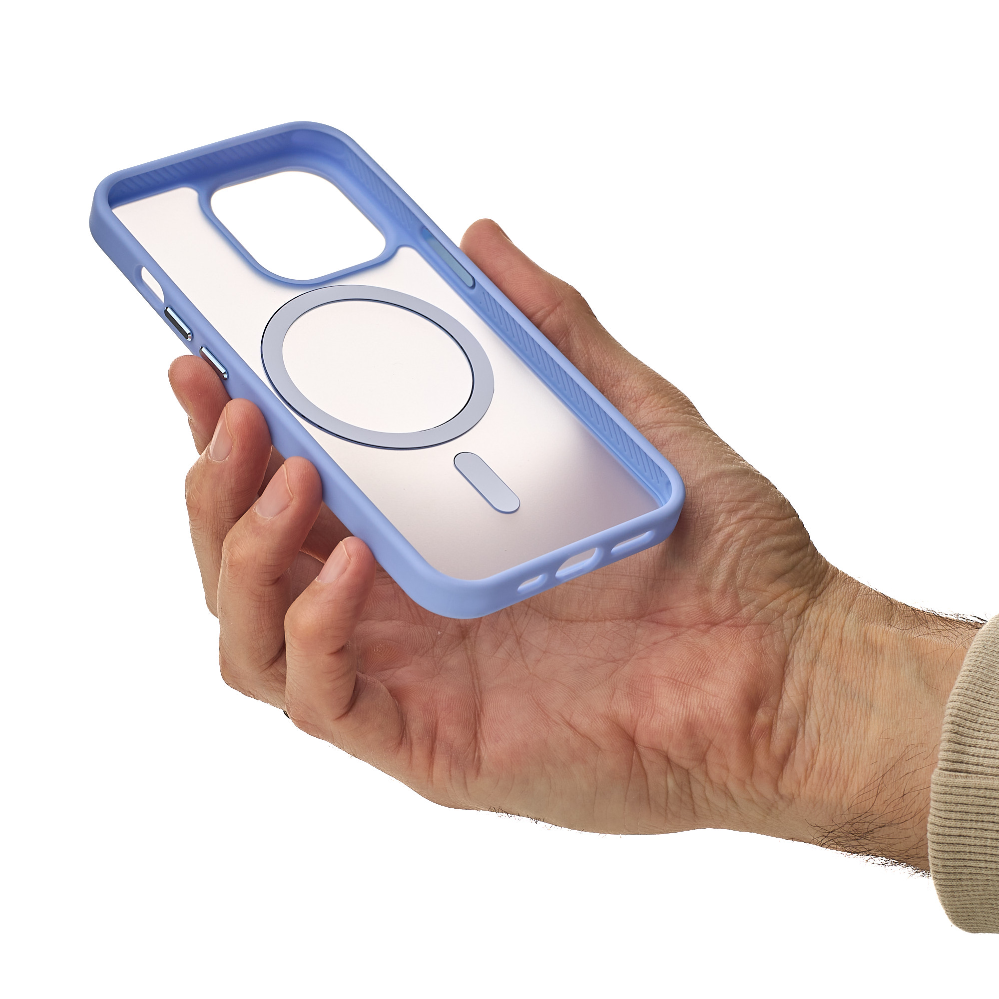 Силиконовый чехол MATTE с поддержкой MagSafe для iPhone 13 Pro lavander