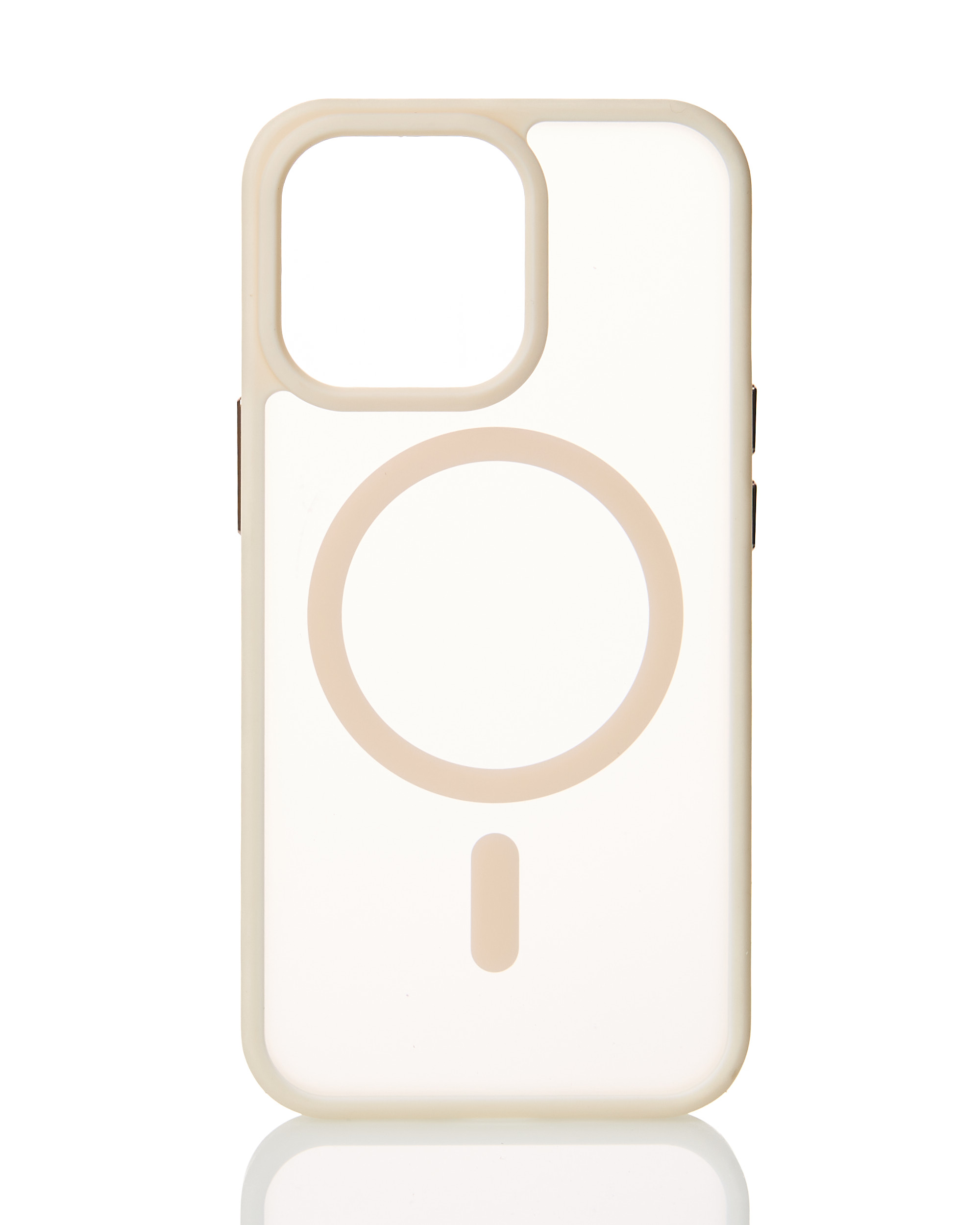 Силиконовый чехол MATTE с поддержкой MagSafe для iPhone 13 Pro cream