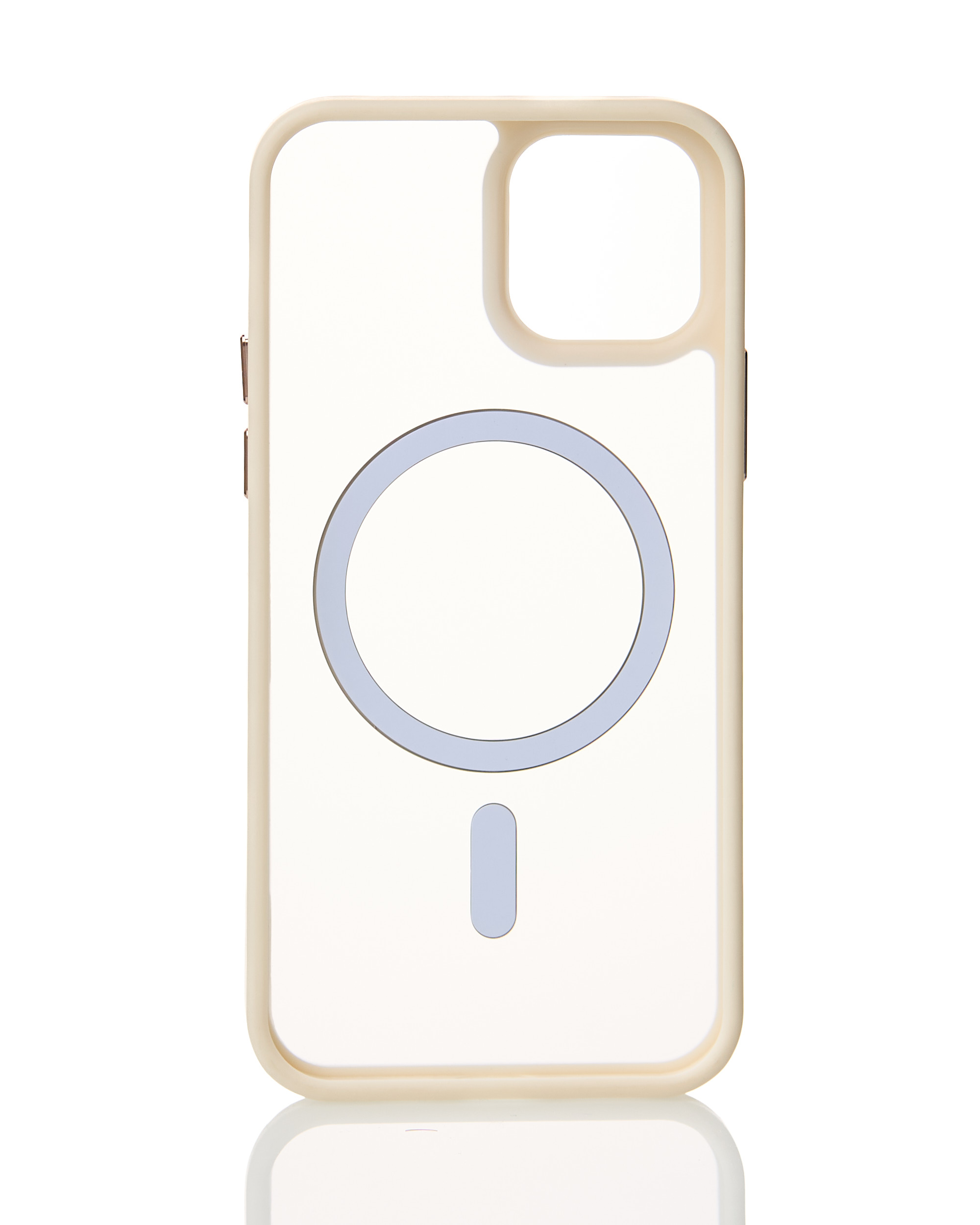 Силиконовый чехол MATTE с поддержкой MagSafe для iPhone 13 Pro Max cream