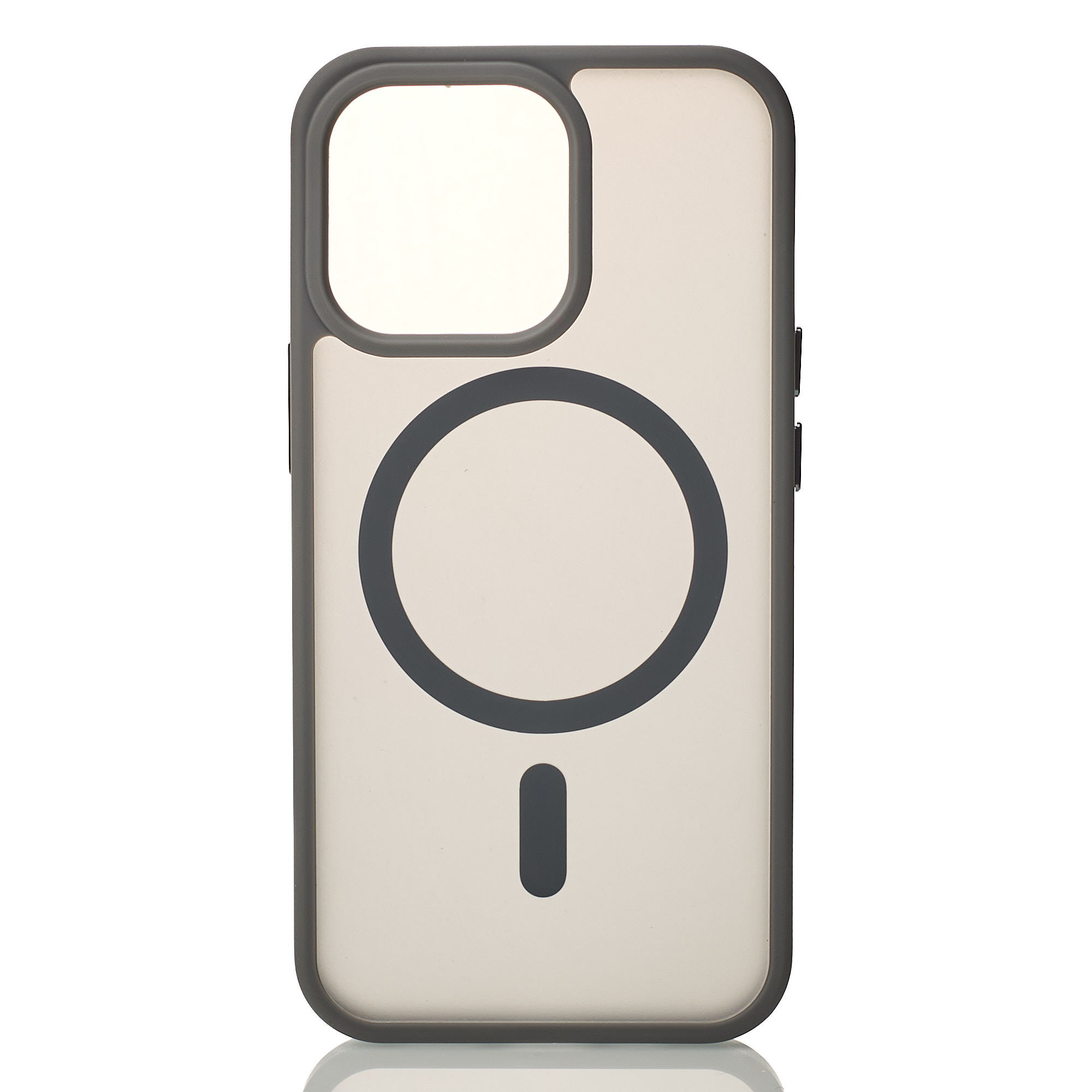 Силиконовый чехол MATTE с поддержкой MagSafe для iPhone 13 Pro titanium black