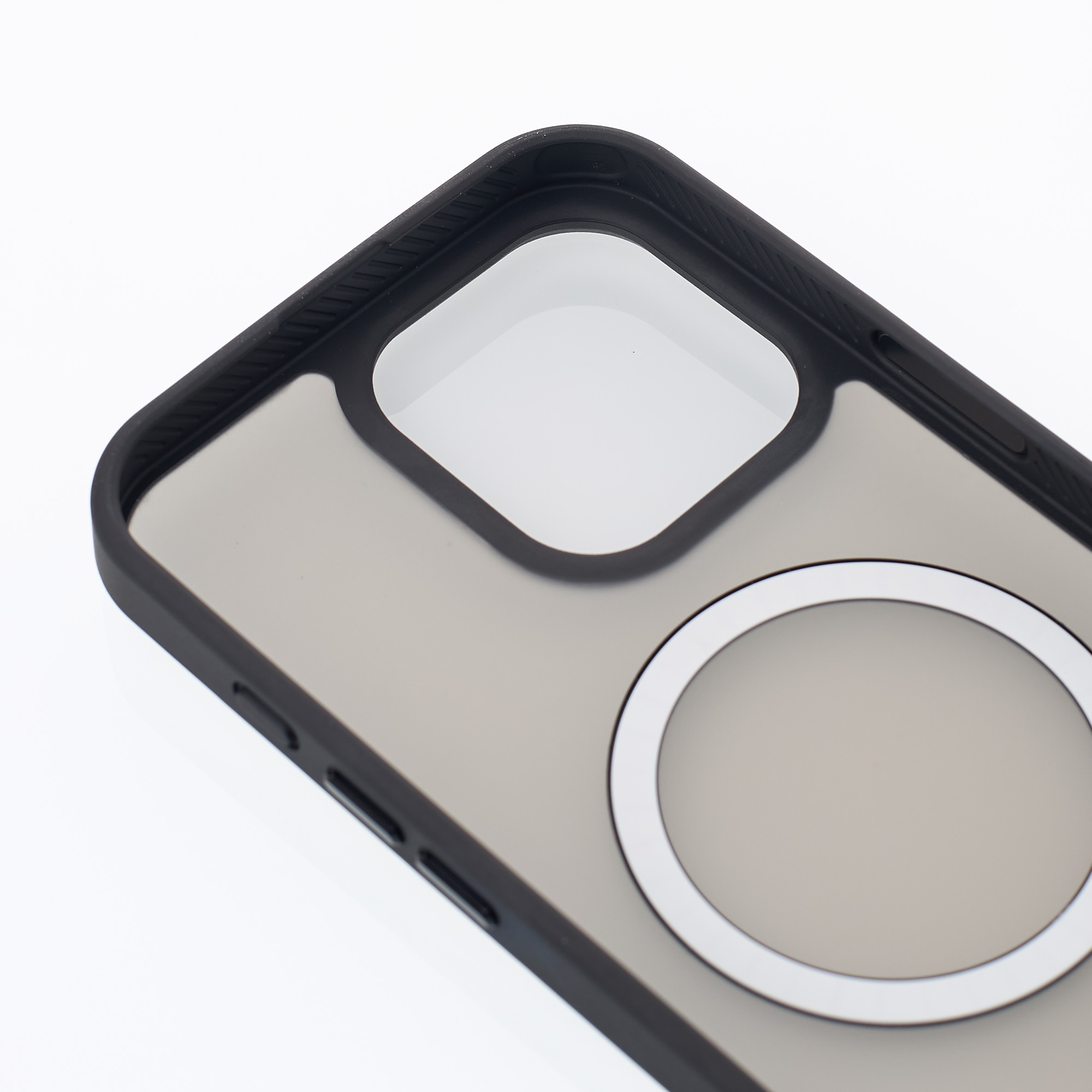 Силиконовый чехол MATTE с поддержкой MagSafe для iPhone 14 Pro classic black