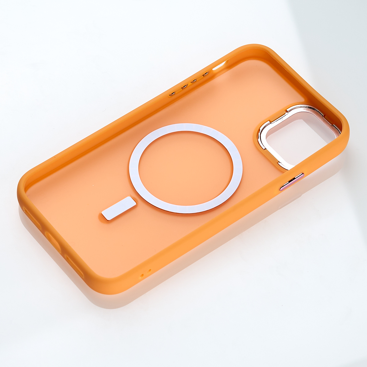 Силиконовый чехол MATTE с поддержкой MagSafe для iPhone 15 Plus orange