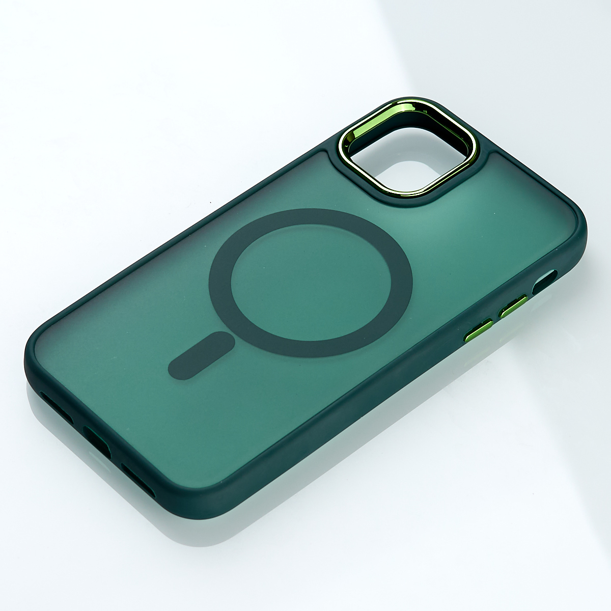Силиконовый чехол MATTE с поддержкой MagSafe для iPhone 15 Plus sage green