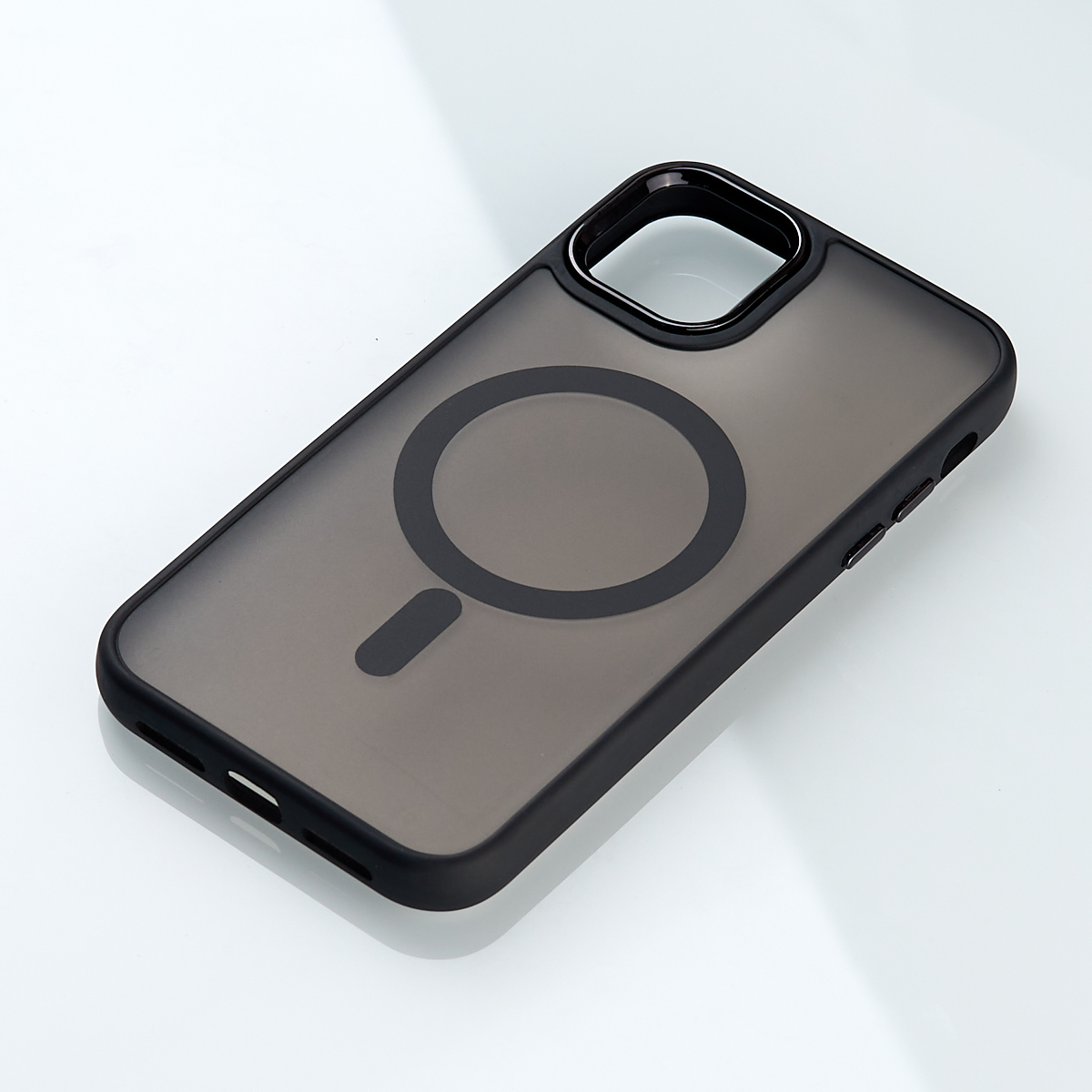 Силиконовый чехол MATTE с поддержкой MagSafe для iPhone 15 Plus classic black