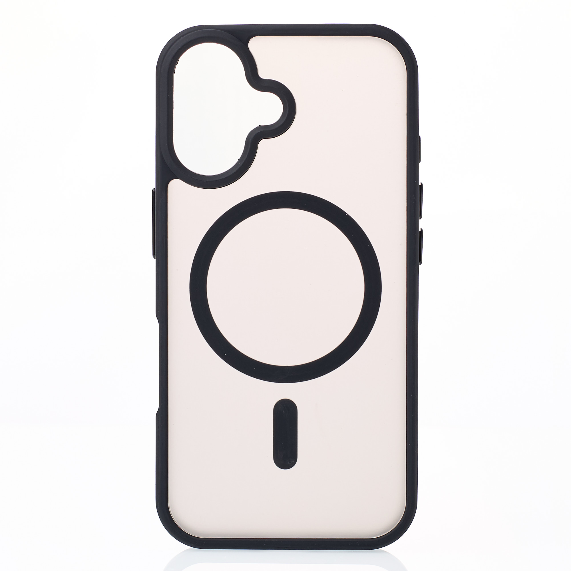 Силиконовый чехол MATTE с поддержкой MagSafe для iPhone 16 classic black