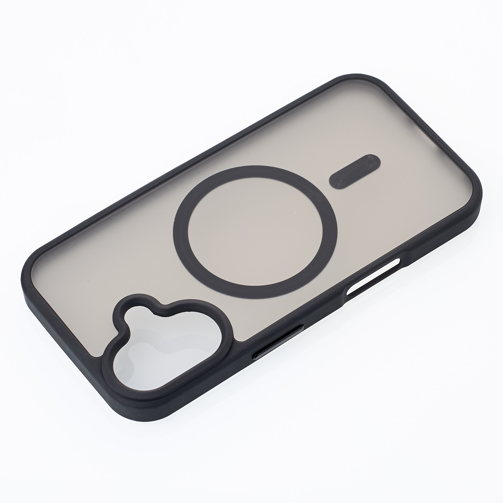 Силиконовый чехол MATTE с поддержкой MagSafe для iPhone 16 Plus classic black