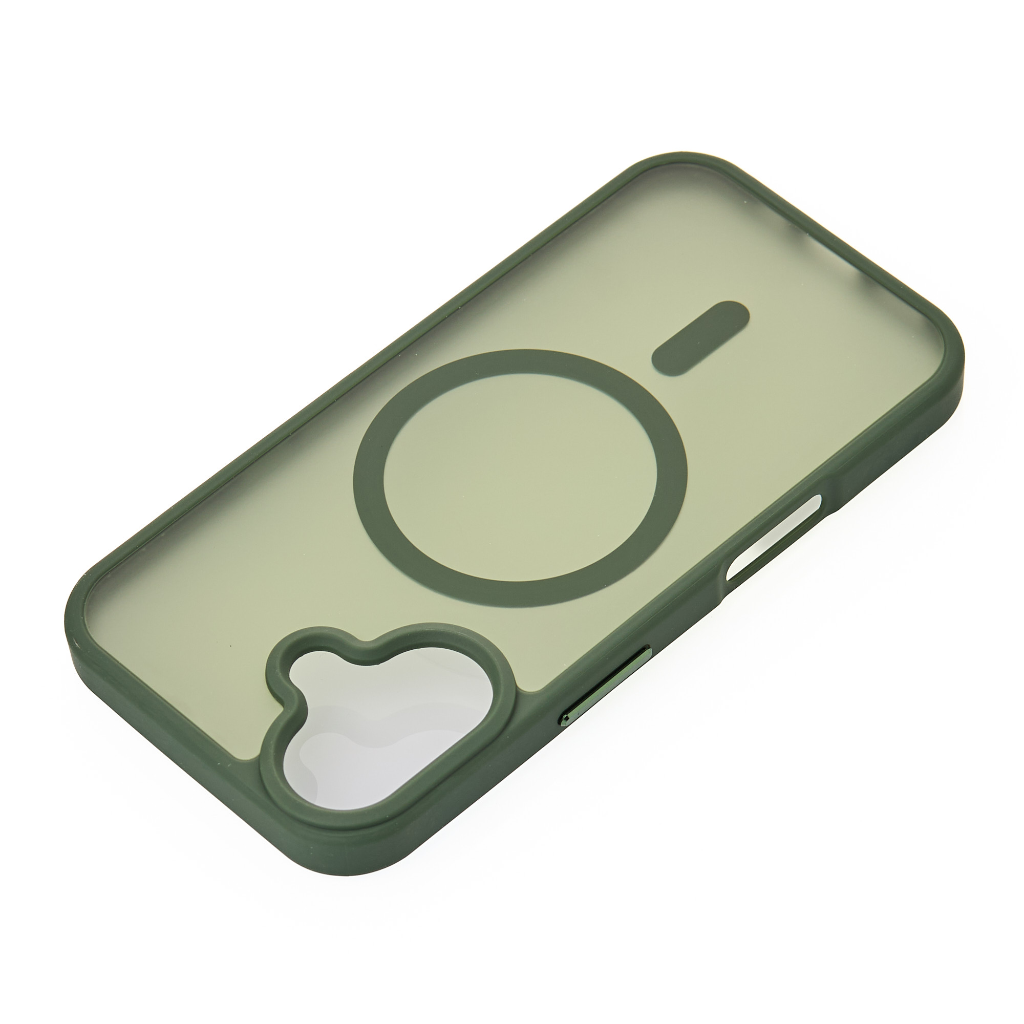 Силиконовый чехол MATTE с поддержкой MagSafe для iPhone 16 Plus sage green