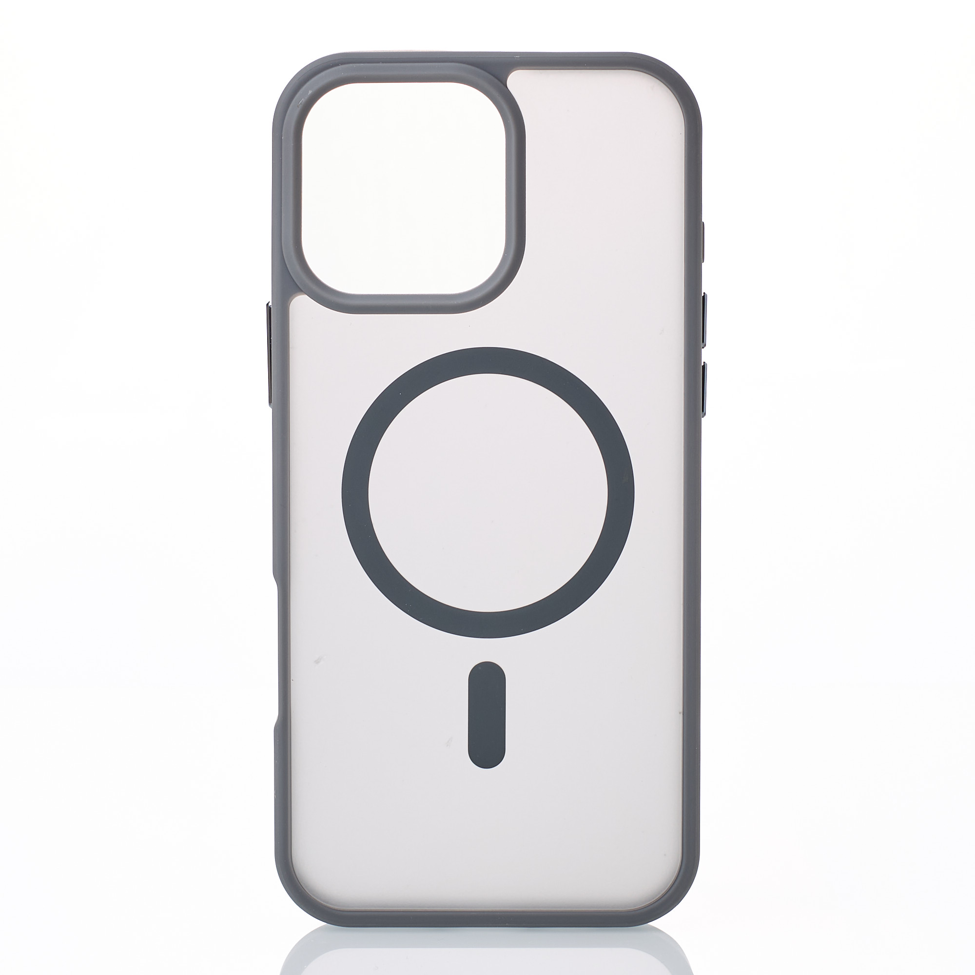 Силиконовый чехол MATTE с поддержкой MagSafe для iPhone 16 Pro Max titanium black