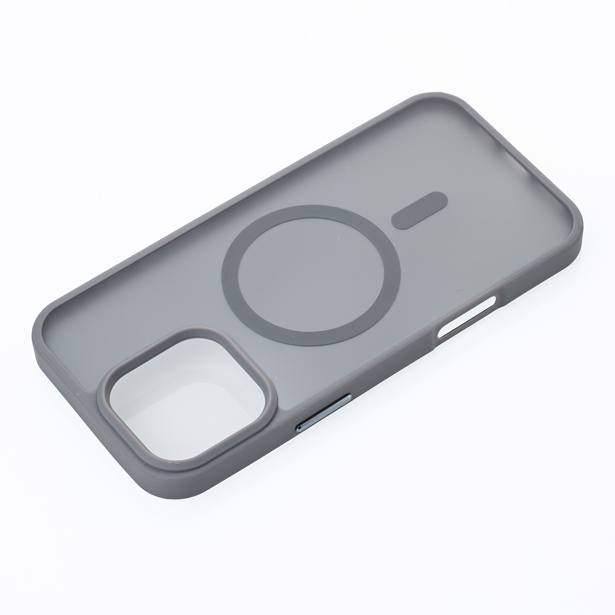 Силиконовый чехол MATTE с поддержкой MagSafe для iPhone 16 Pro Max titanium black