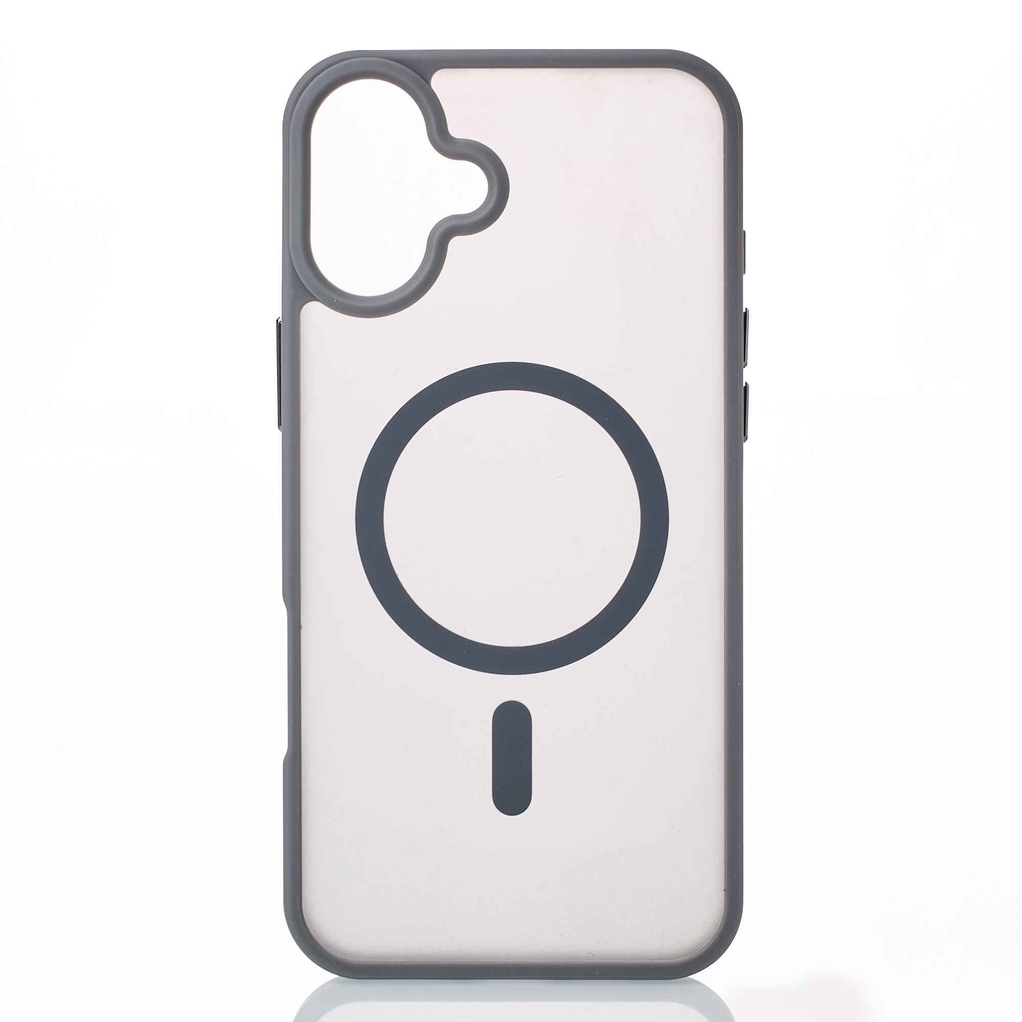 Силиконовый чехол MATTE с поддержкой MagSafe для iPhone 16 titanium black