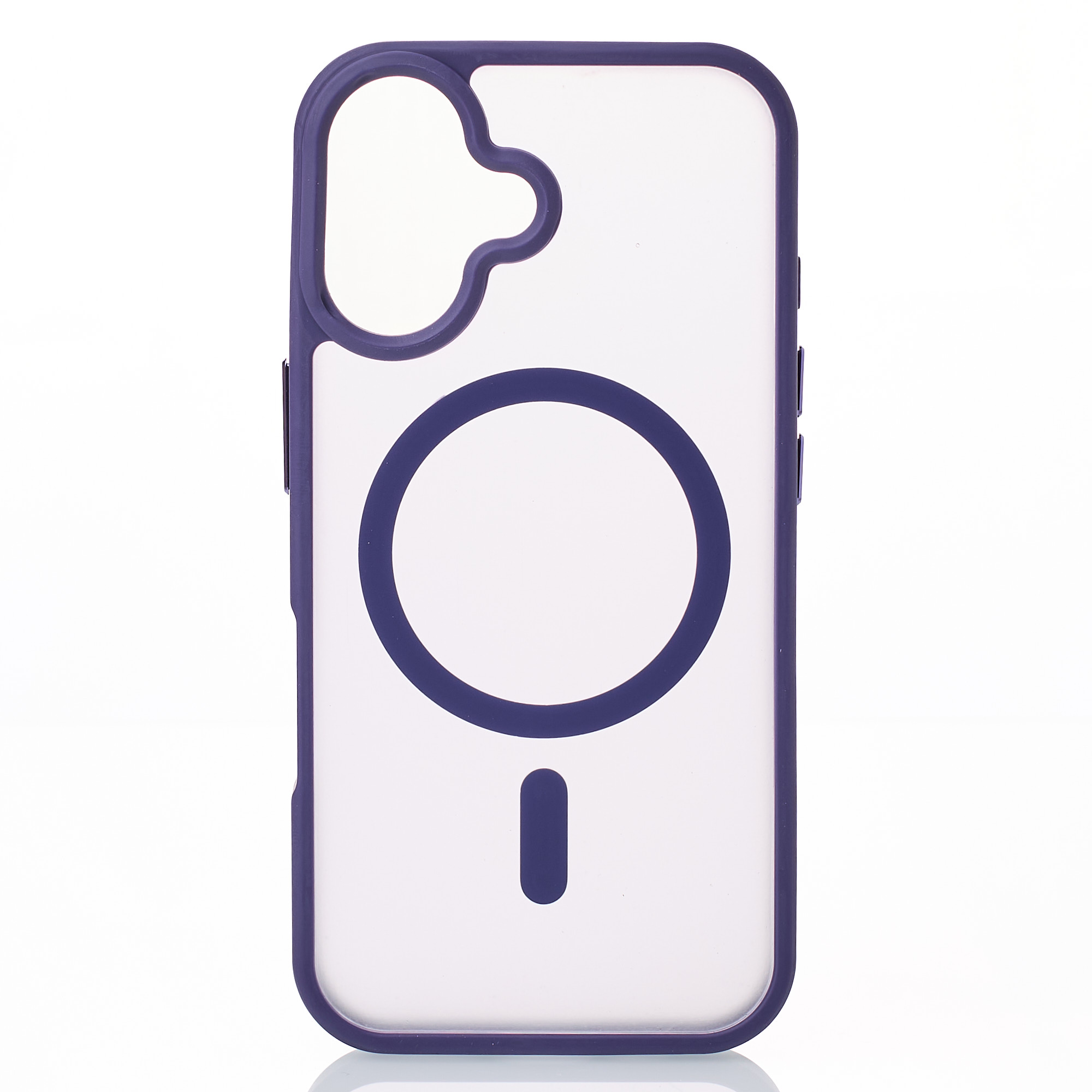 Силиконовый чехол MATTE с поддержкой MagSafe для iPhone 16 dark purple