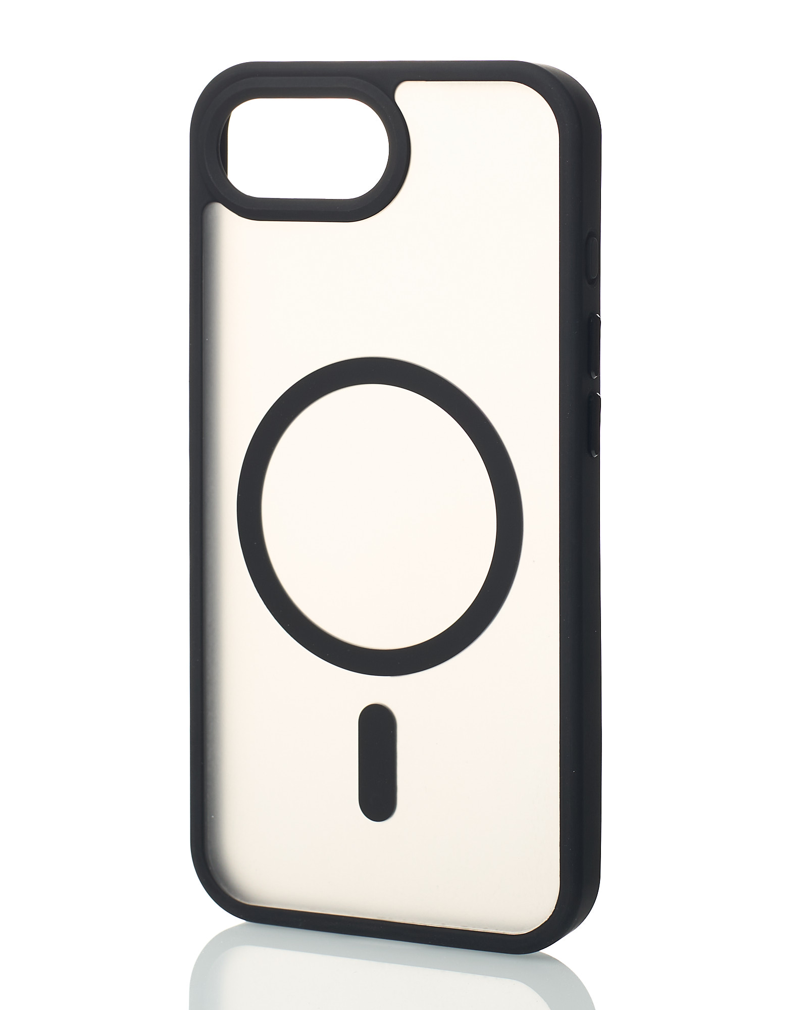 Силиконовый чехол MATTE с поддержкой MagSafe для iPhone 16E classic black