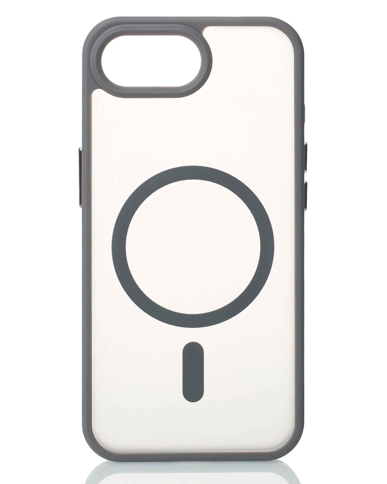 Силиконовый чехол MATTE с поддержкой MagSafe для iPhone 16E titanium black