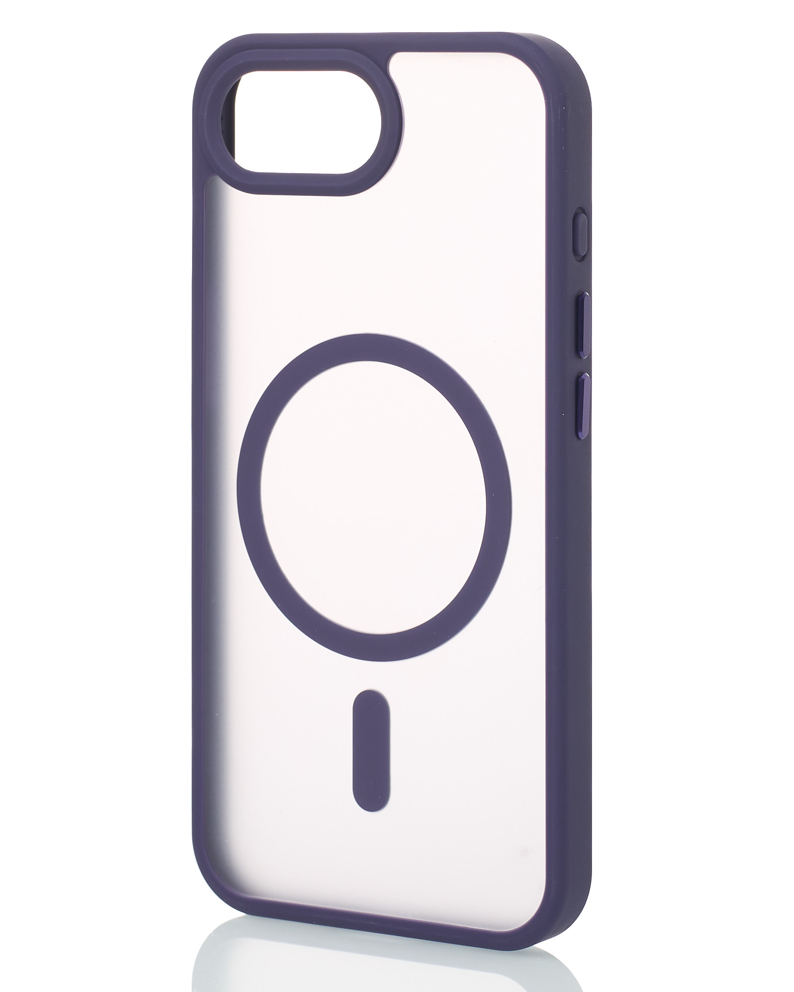 Силиконовый чехол MATTE с поддержкой MagSafe для iPhone 16E dark purple