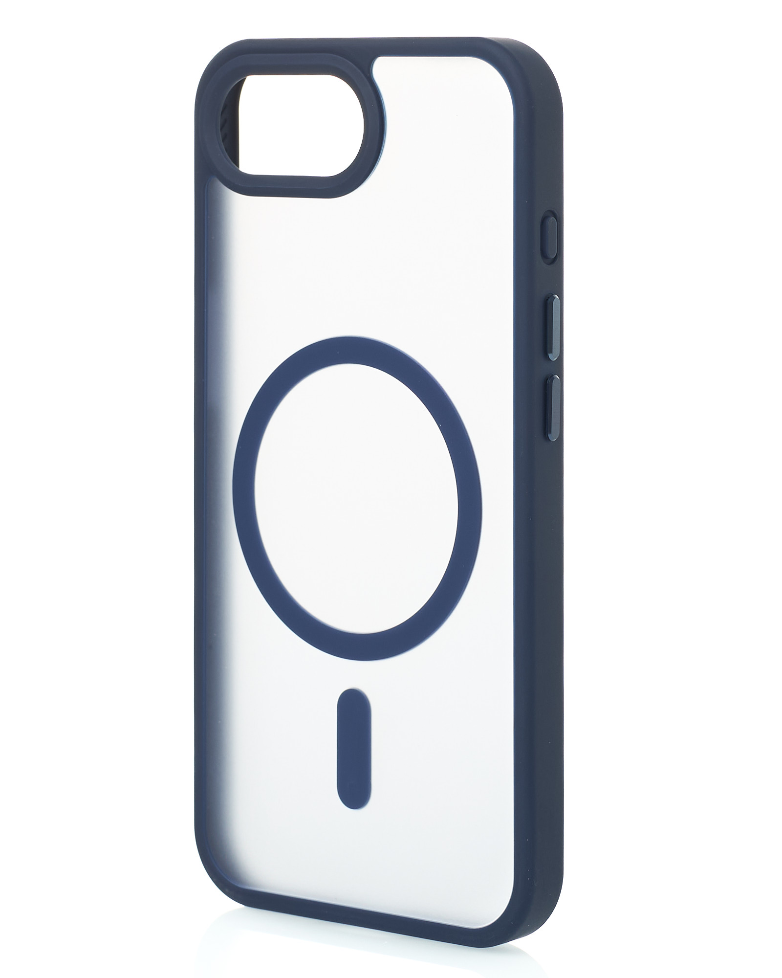 Силиконовый чехол MATTE с поддержкой MagSafe для iPhone 16E dark blue