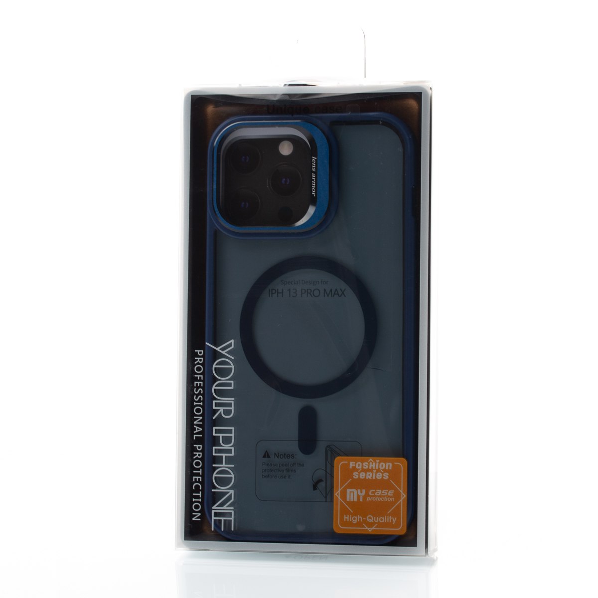 Силиконовый чехол SHADOW с поддержкой MagSafe для iPhone 13 Pro Max синий