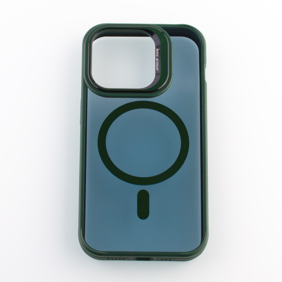 Силиконовый чехол SHADOW с поддержкой MagSafe для iPhone 13 Pro Max зеленый