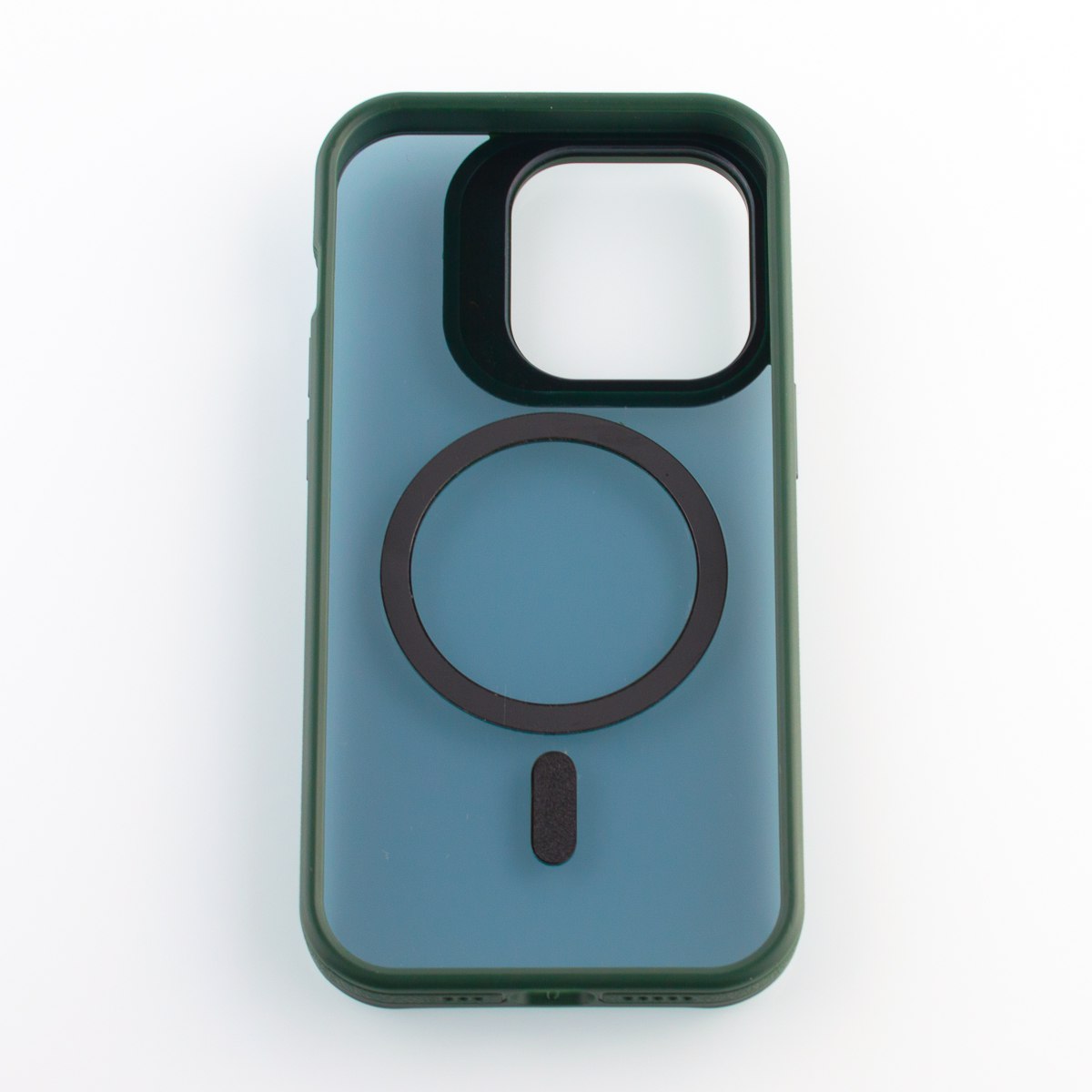 Силиконовый чехол SHADOW с поддержкой MagSafe для iPhone 13 Pro Max зеленый