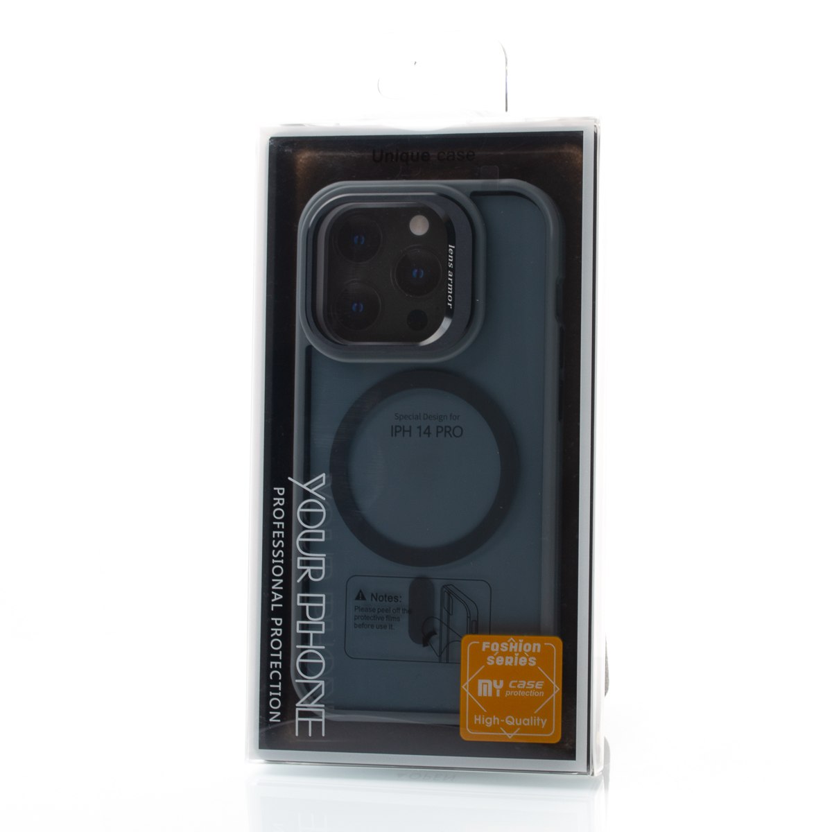 Силиконовый чехол SHADOW с поддержкой MagSafe для iPhone 14 Pro синий