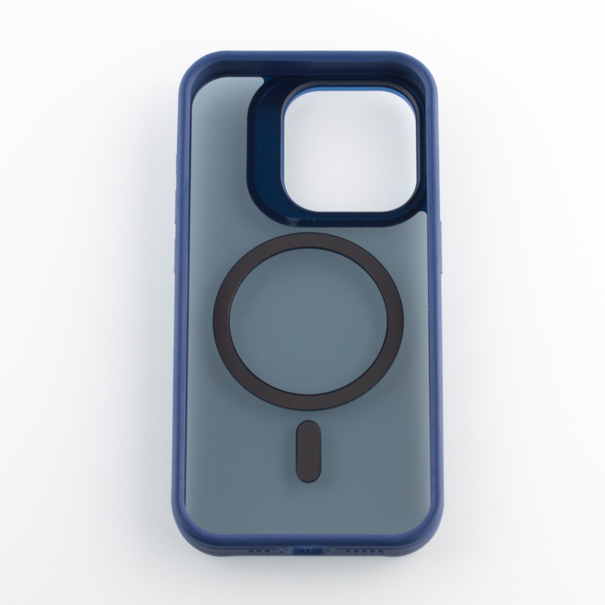 Силиконовый чехол SHADOW с поддержкой MagSafe для iPhone 15 Pro Max синий