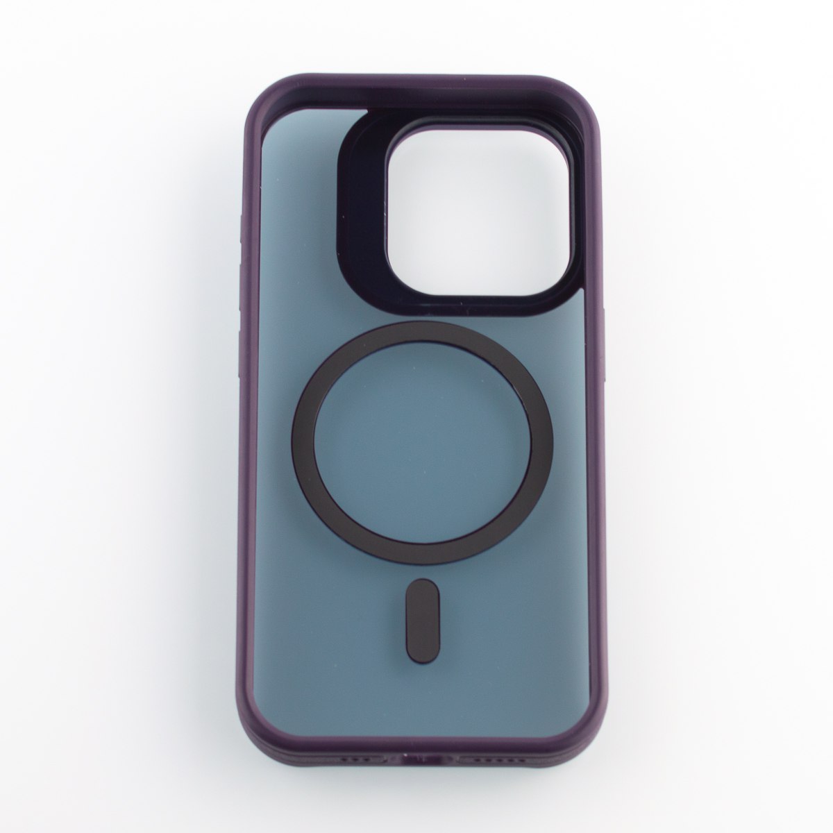 Силиконовый чехол SHADOW с поддержкой MagSafe для iPhone 15 Pro темно-фиолетовый