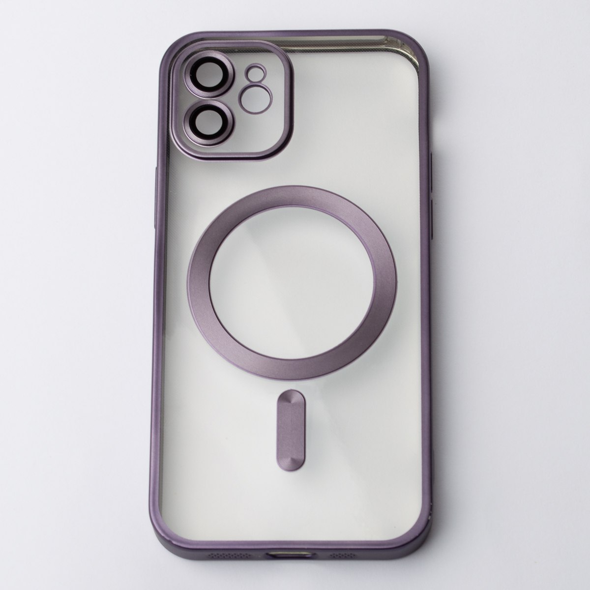Силиконовый чехол MagSafe SHINING MATTE для iPhone 12 deep purple