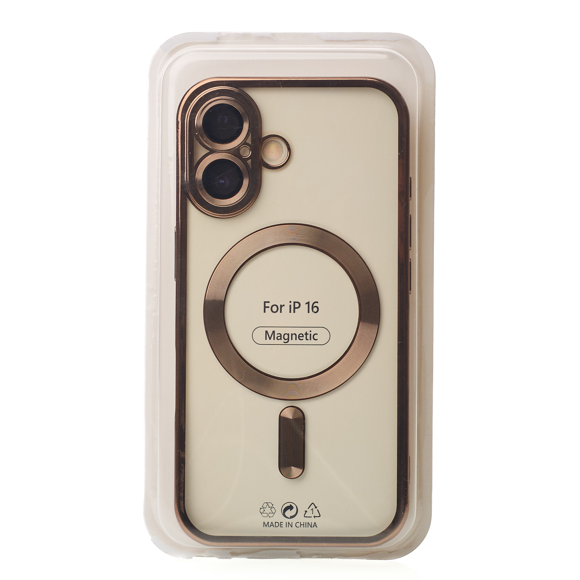 Силиконовый чехол MagSafe SHINING MATTE для iPhone 16 desert titanium