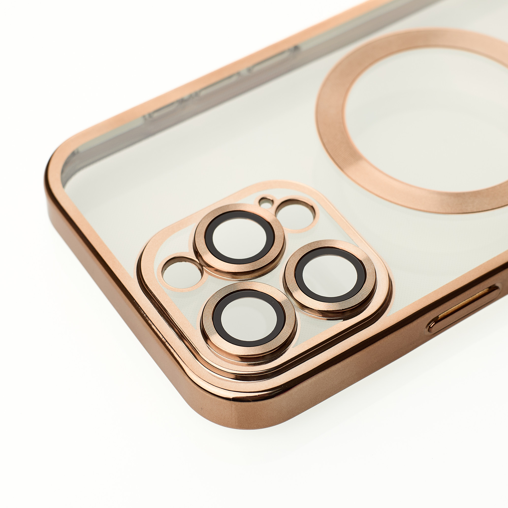 Силиконовый чехол MagSafe SHINING MATTE для iPhone 16 Pro desert titanium