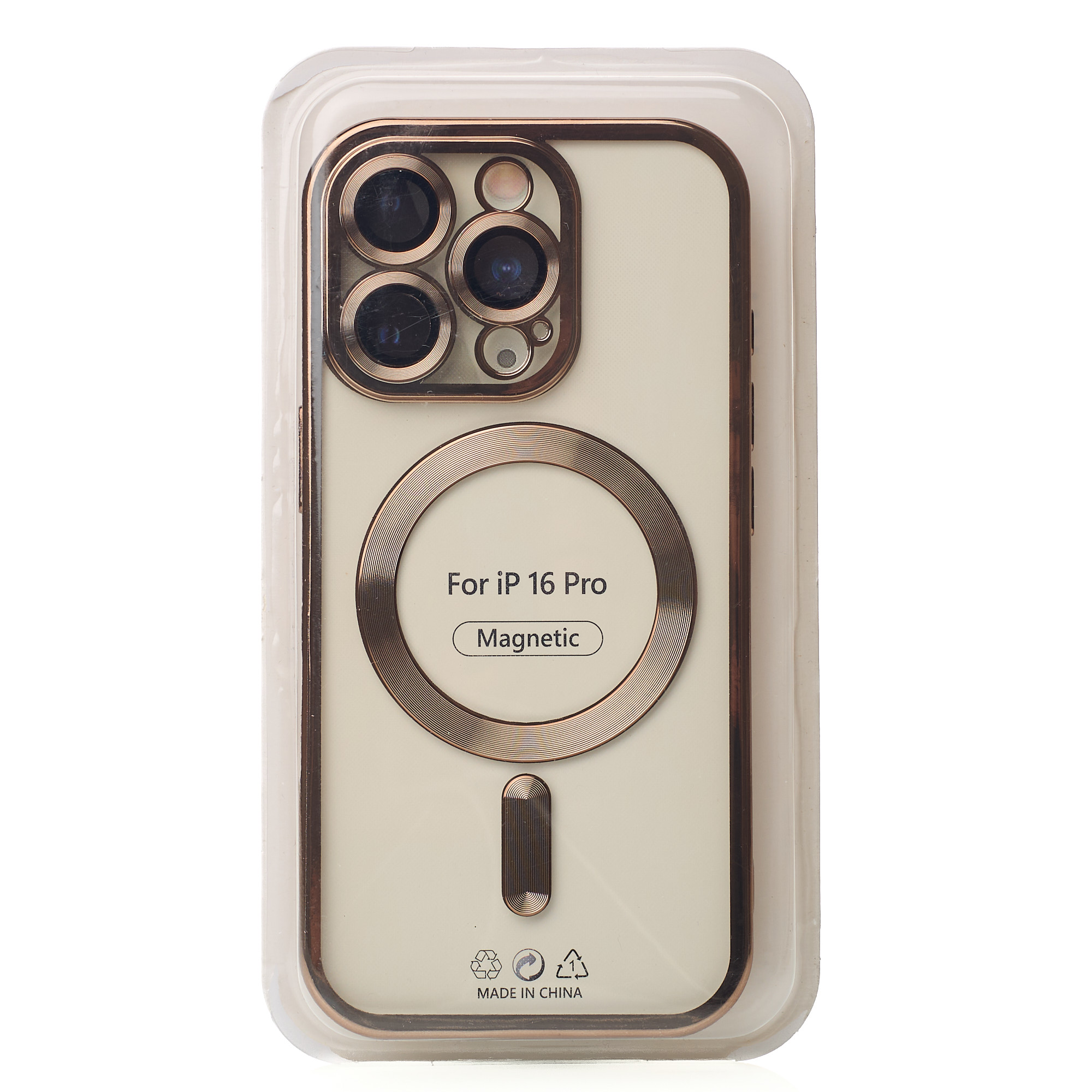 Силиконовый чехол MagSafe SHINING MATTE для iPhone 16 Pro desert titanium